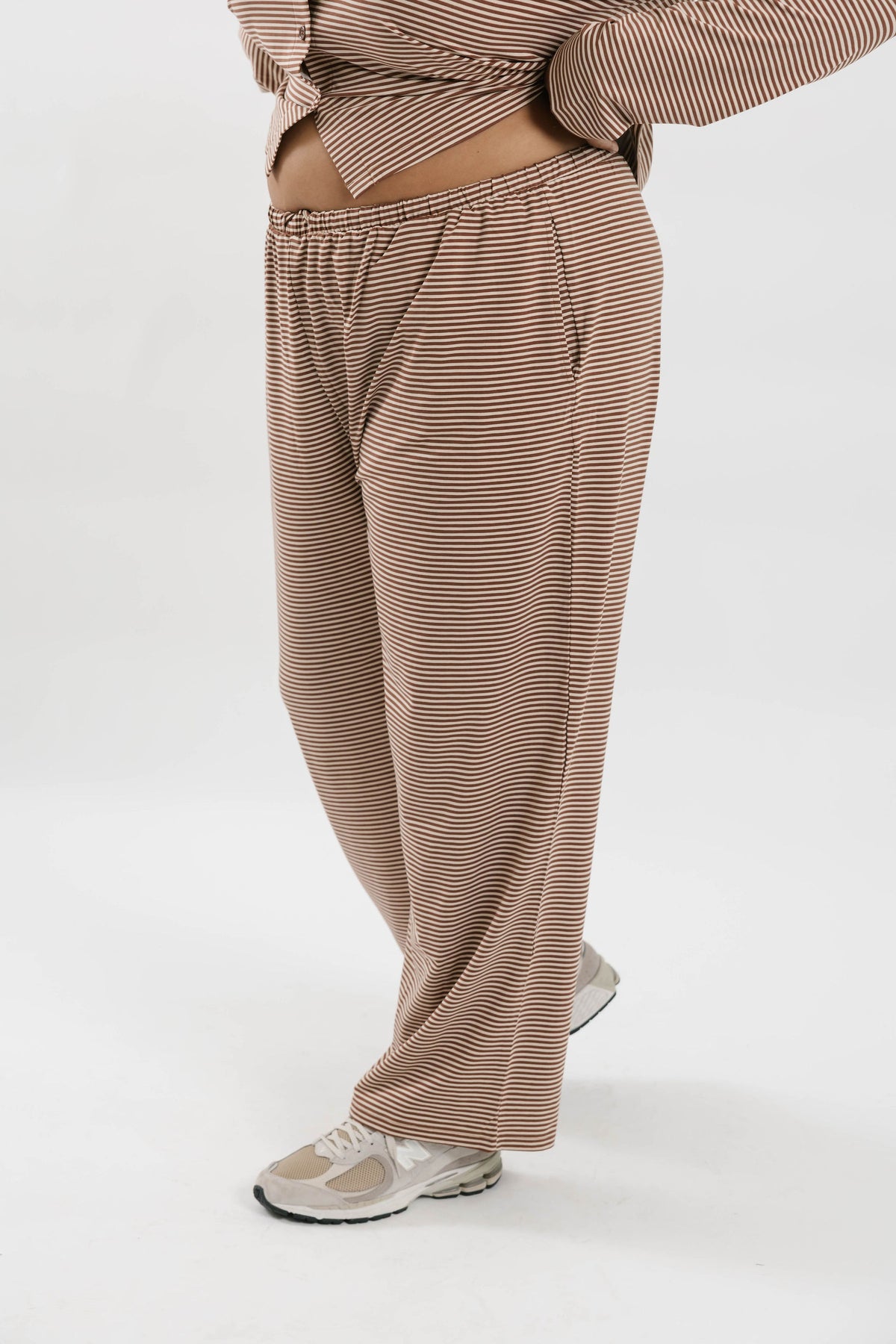 Thalia Lounge Pants in Tiramisu Stripe