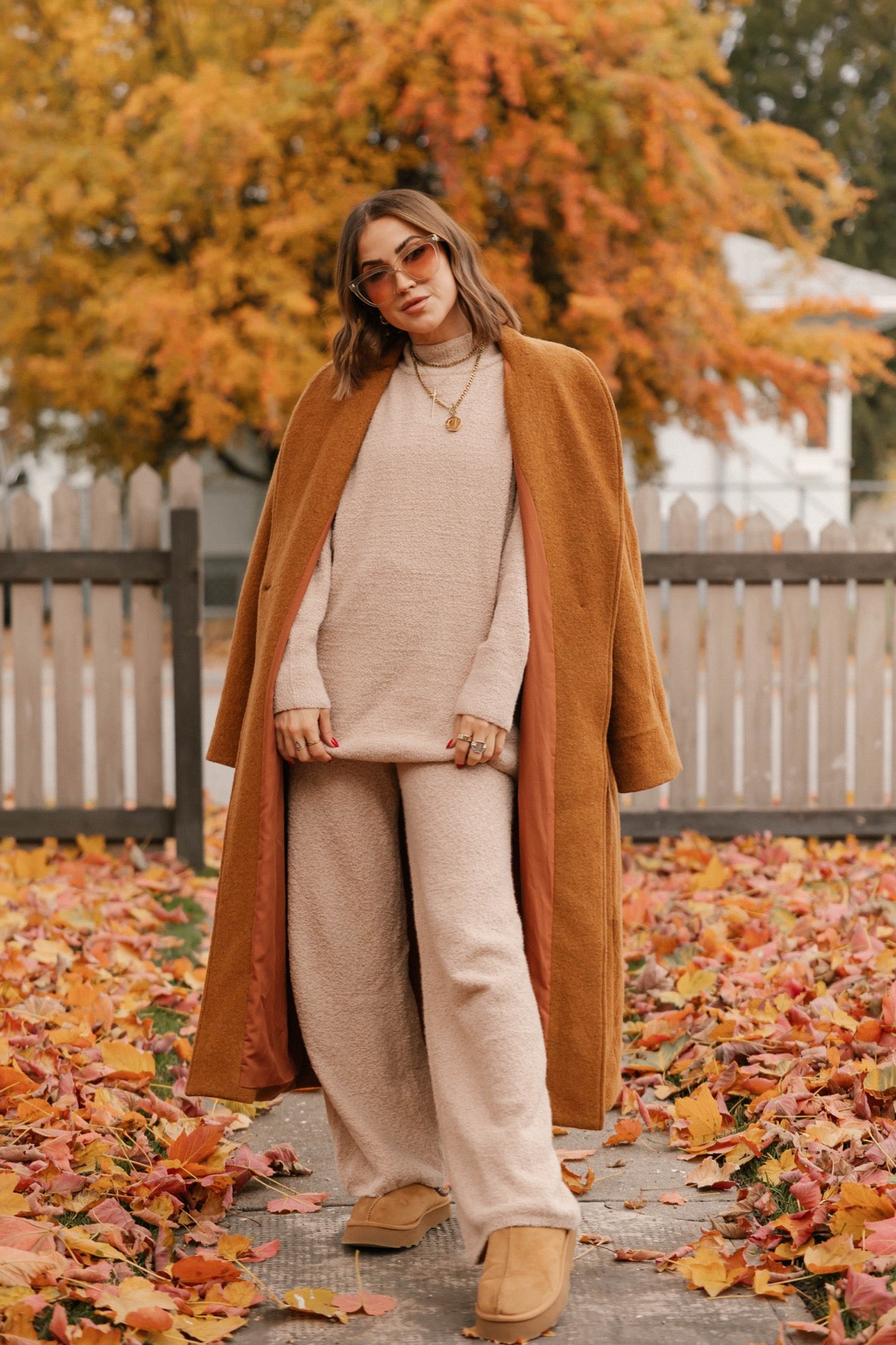 Soft Love Wide Leg Pant in Light Brown