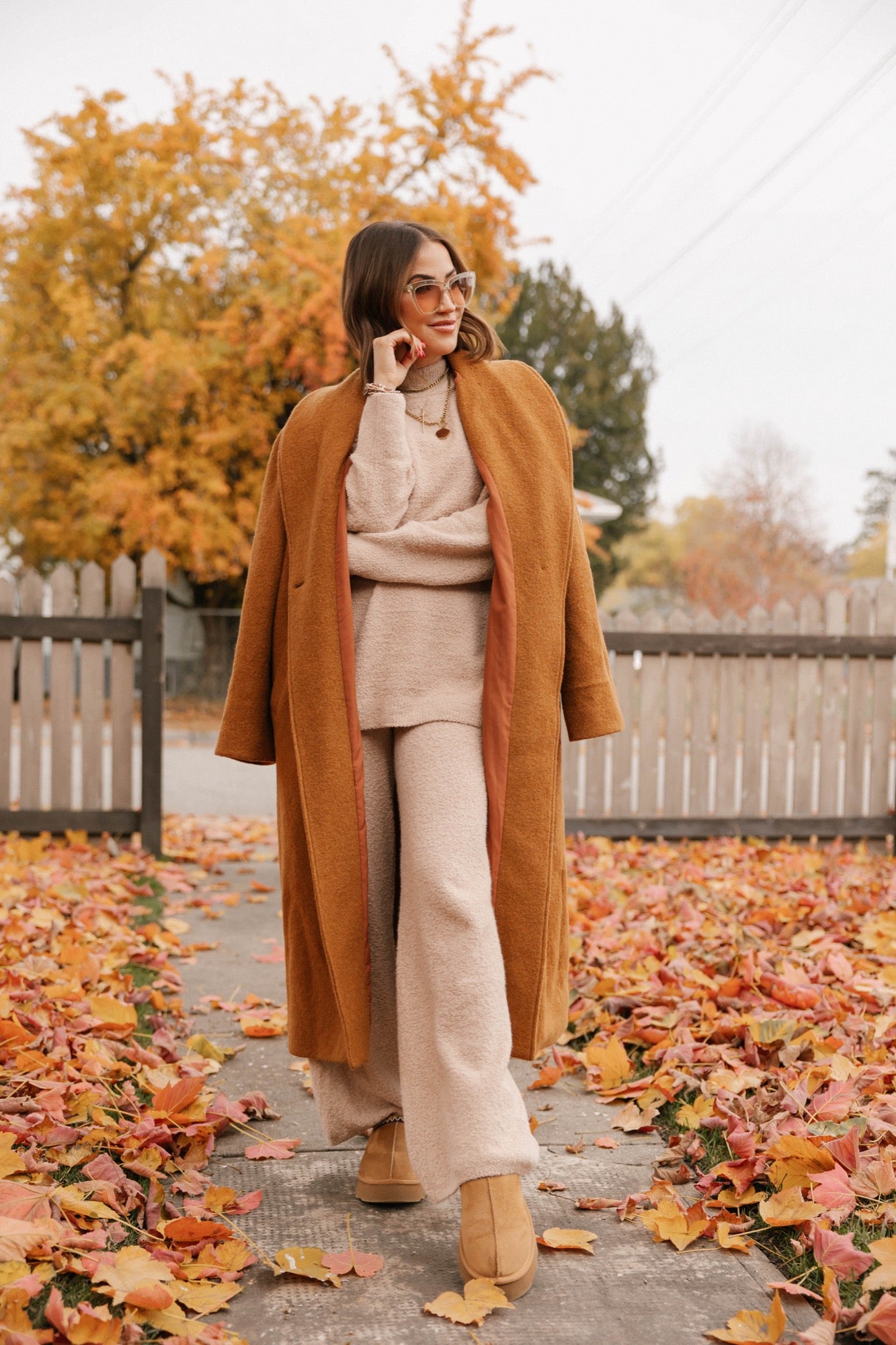 Soft Love Wide Leg Pant in Light Brown