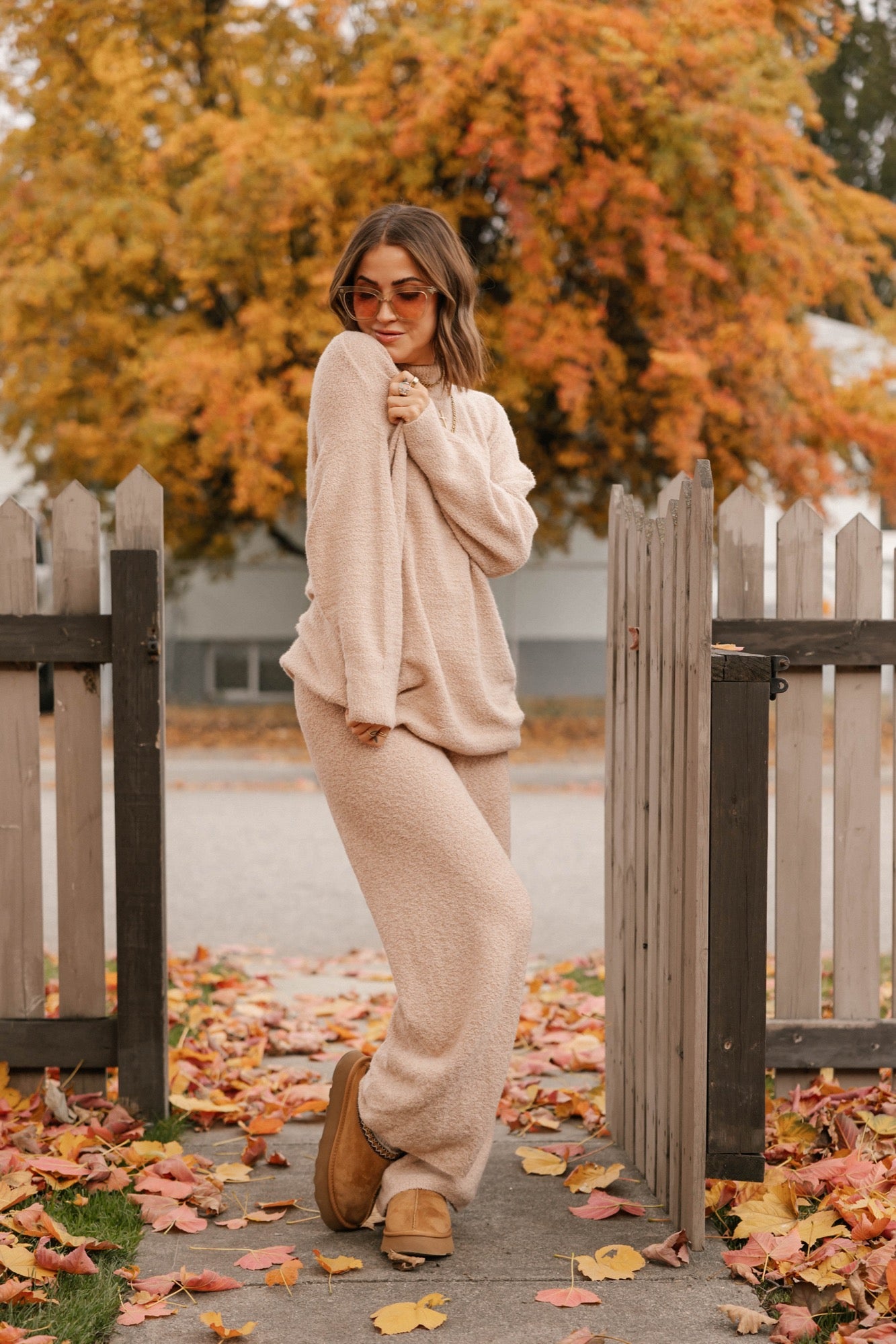 Soft Love Wide Leg Pant in Light Brown