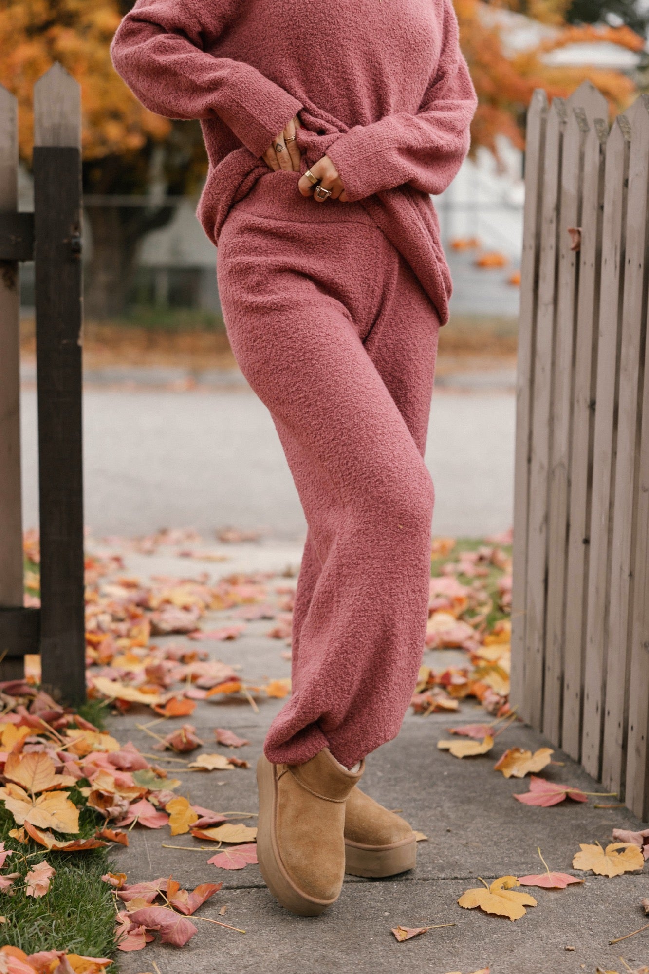 Soft Love Wide Leg Pant in Rose Brown