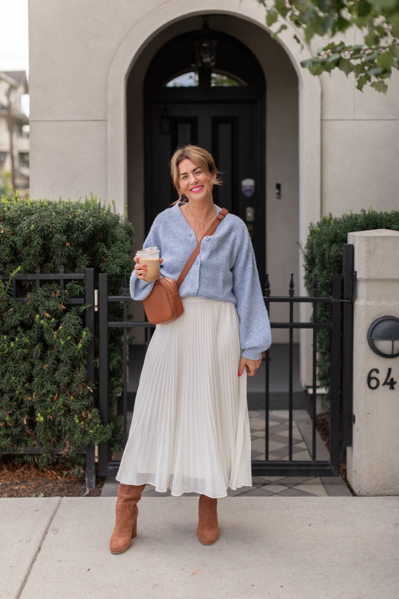 Sweater Weather Short Cardigan in Light Blue