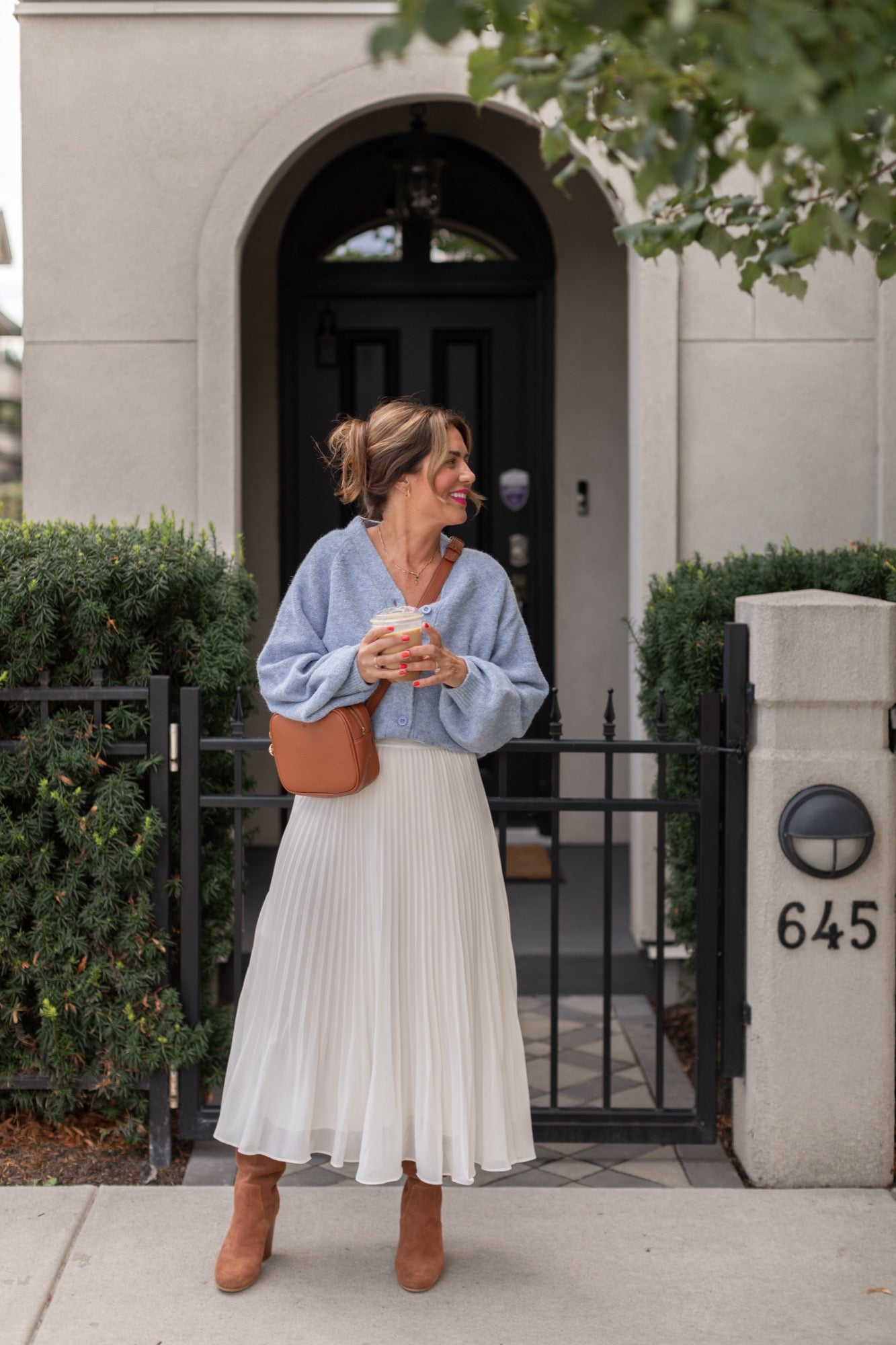 Sweater Weather Short Cardigan in Light Blue