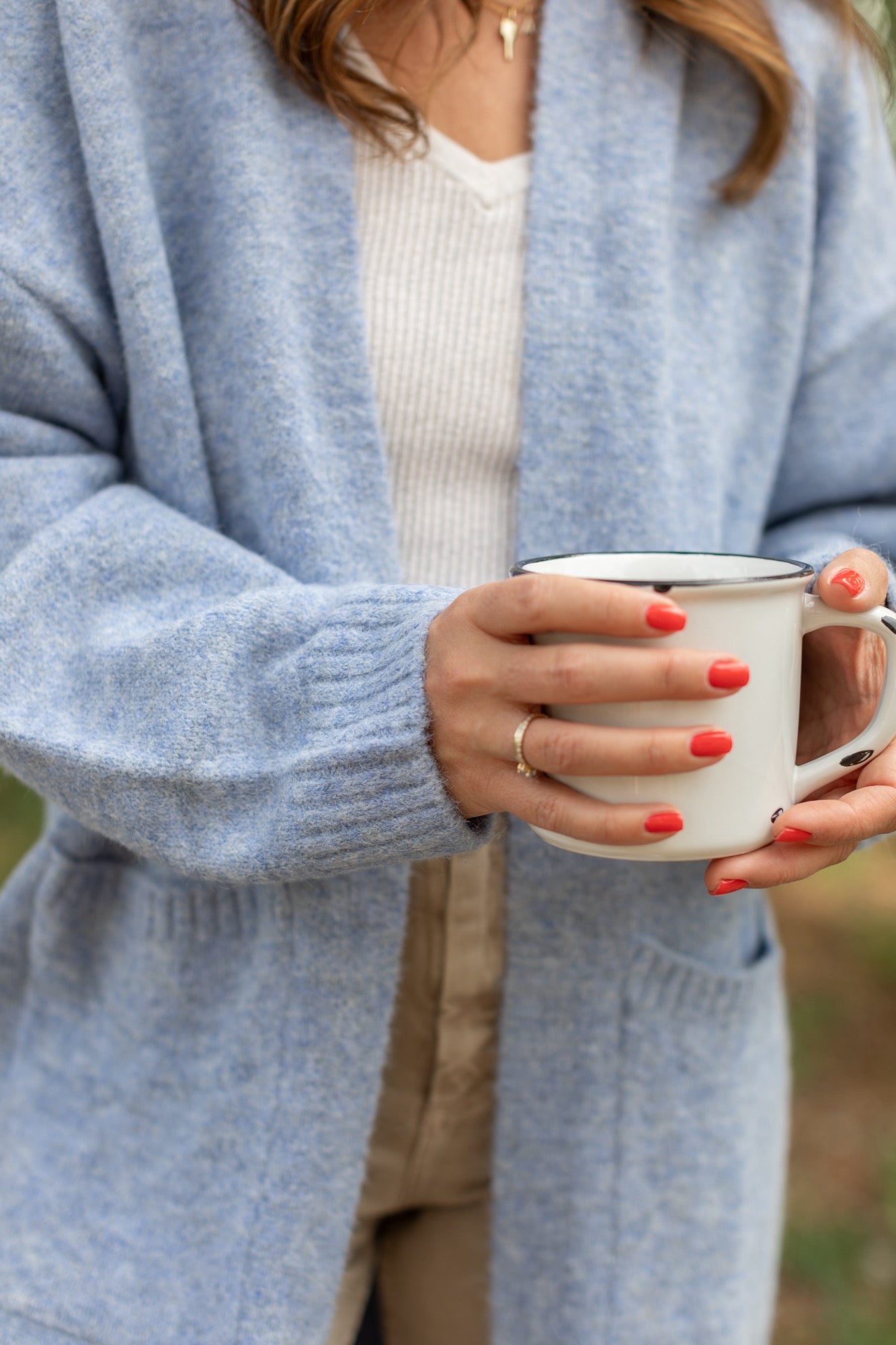 Sweater Weather Long Cardigan in Light Blue