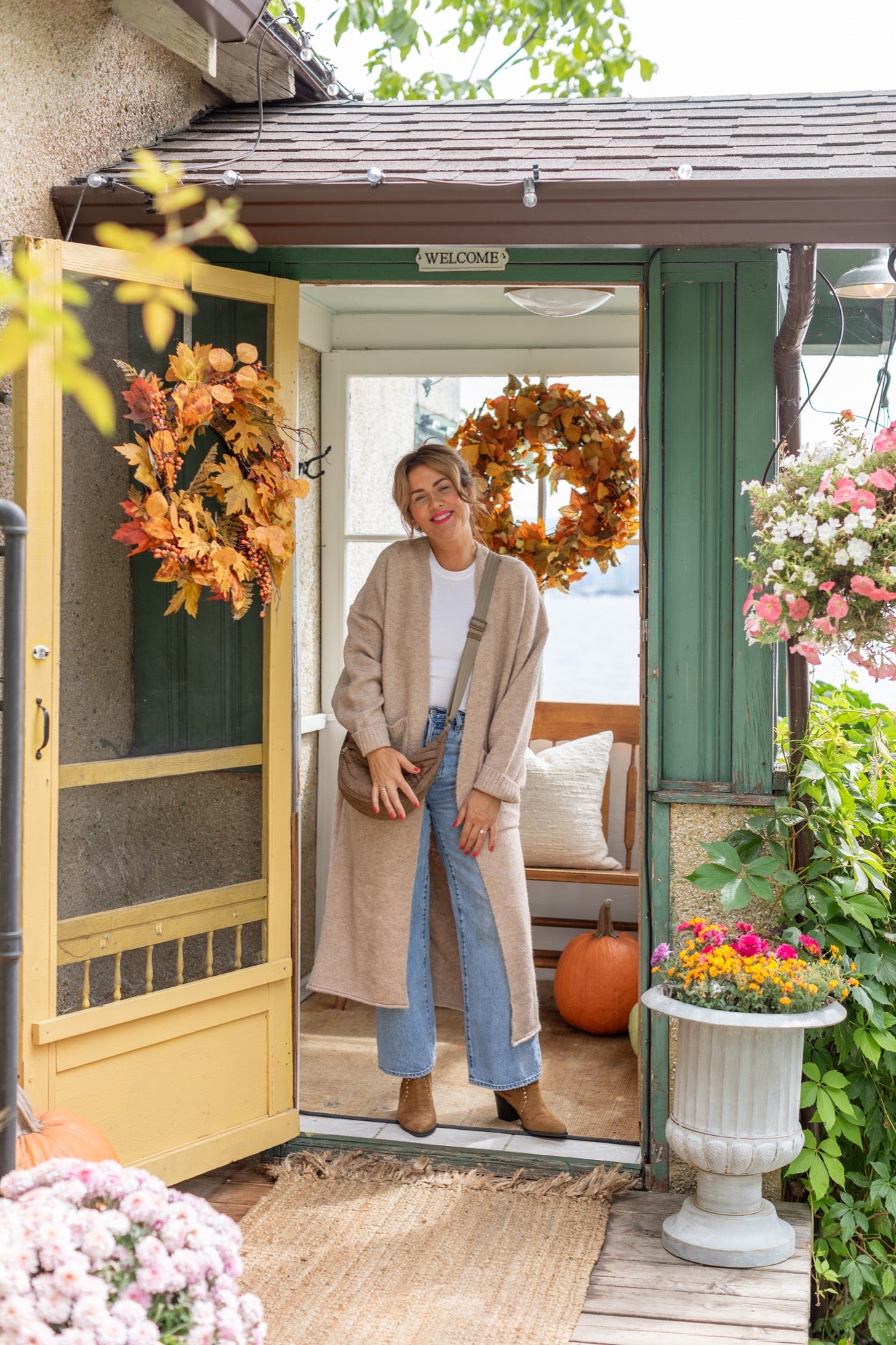 Sweater Weather Long Cardigan in Light Brown