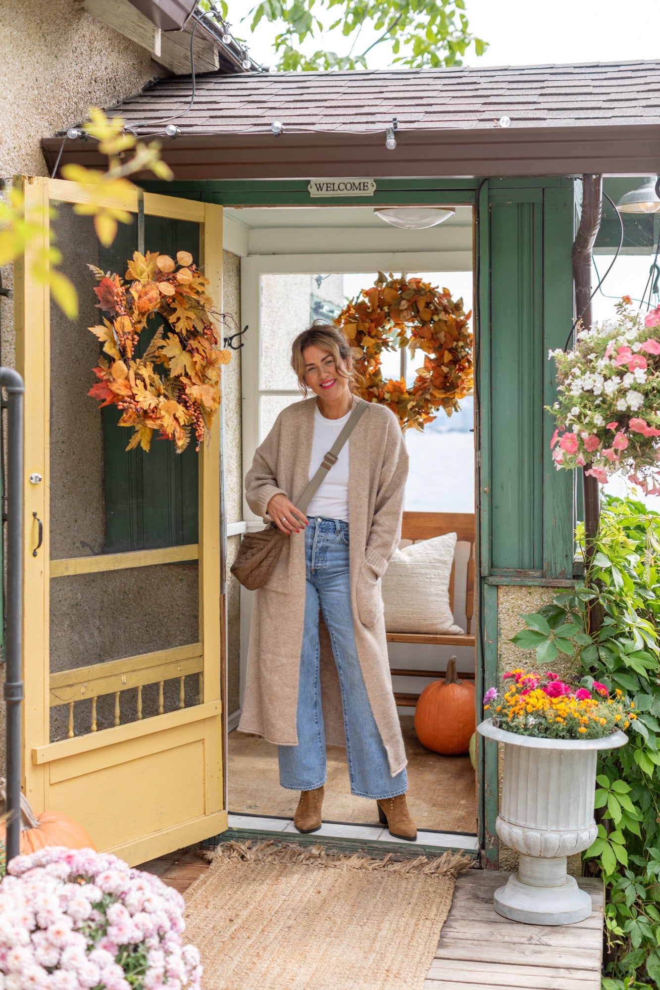 Sweater Weather Long Cardigan in Light Brown