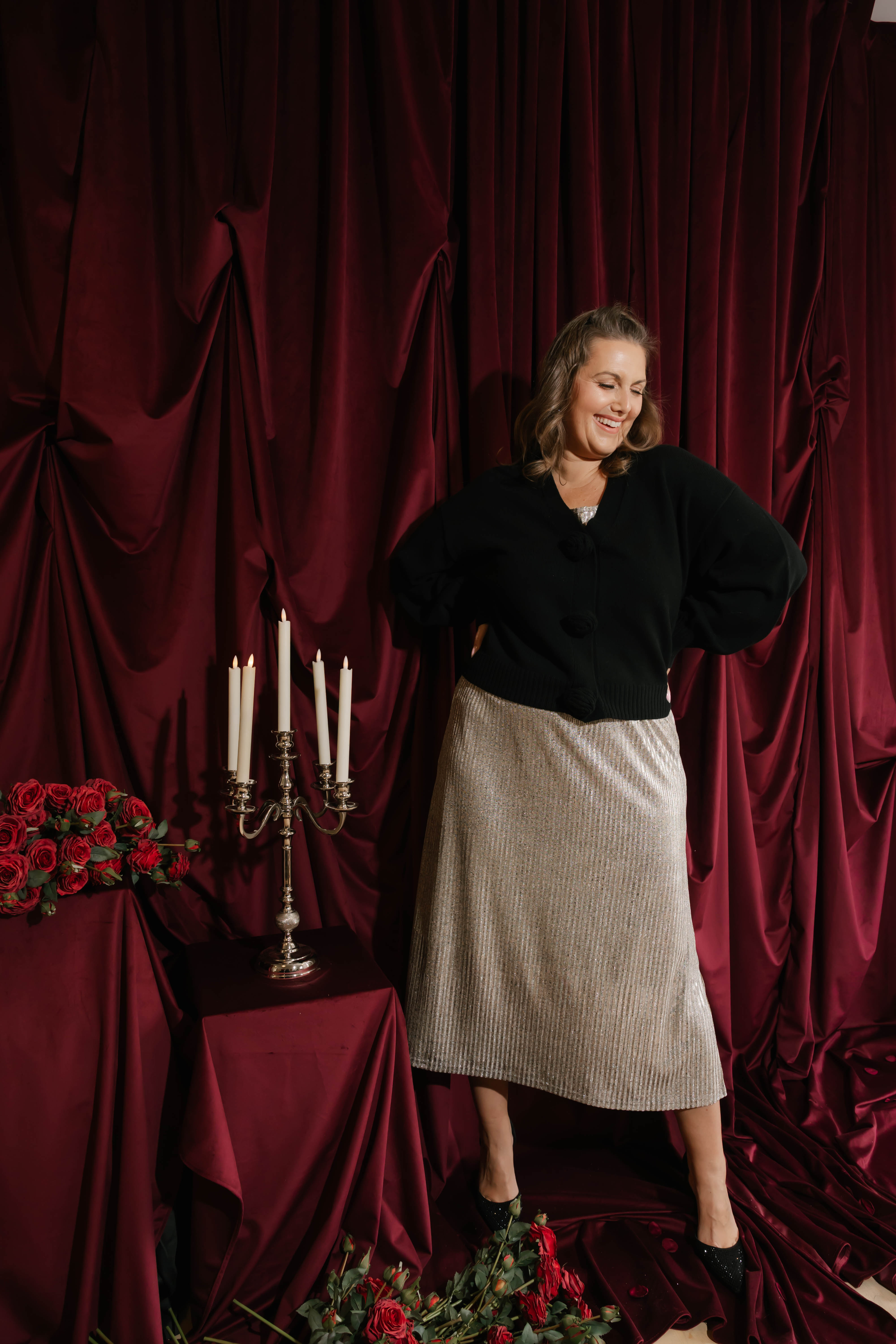 Tank Maxi Dress in Silver Shimmer