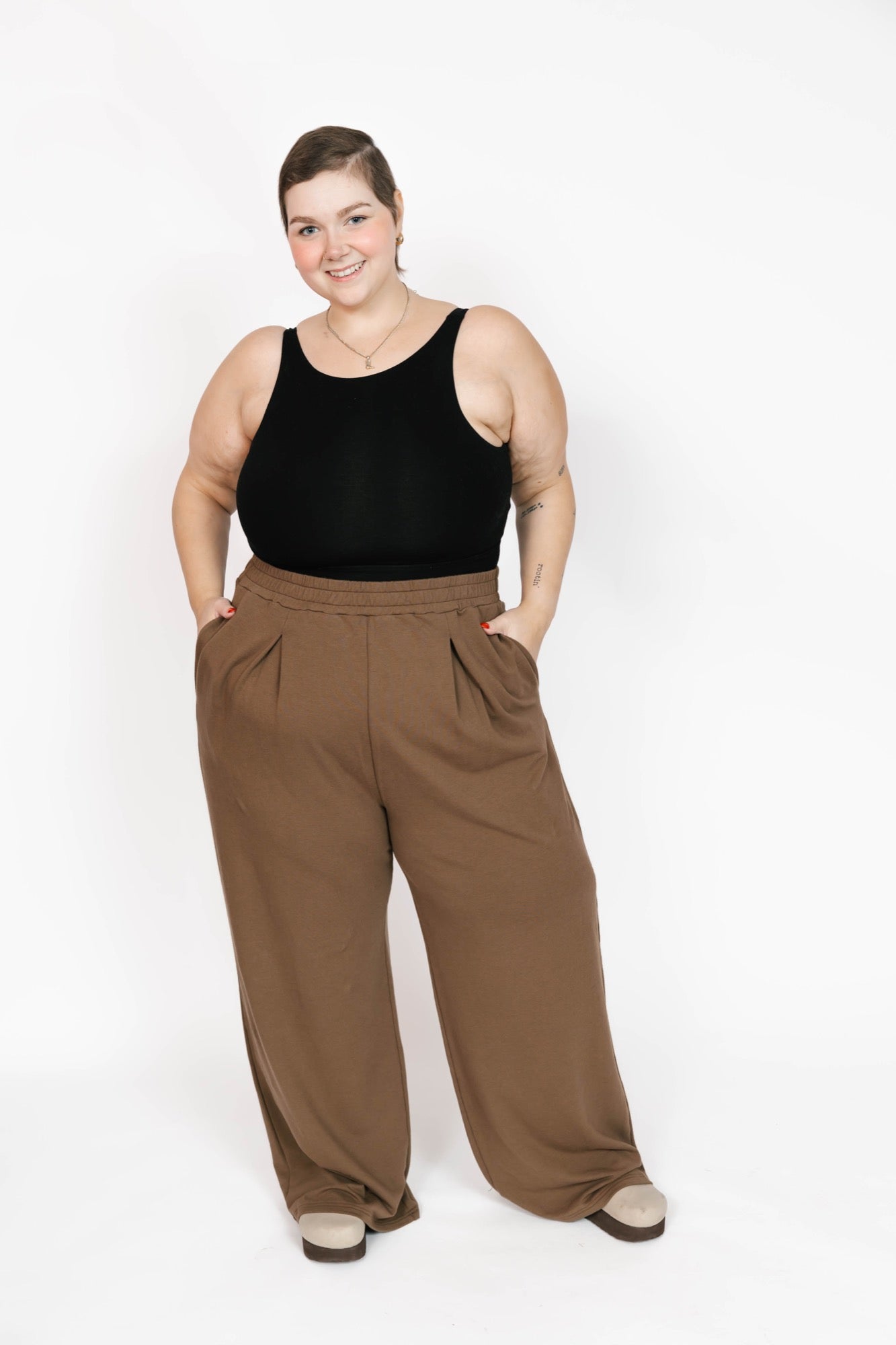 Tate Wide Leg Pants in Cappuccino