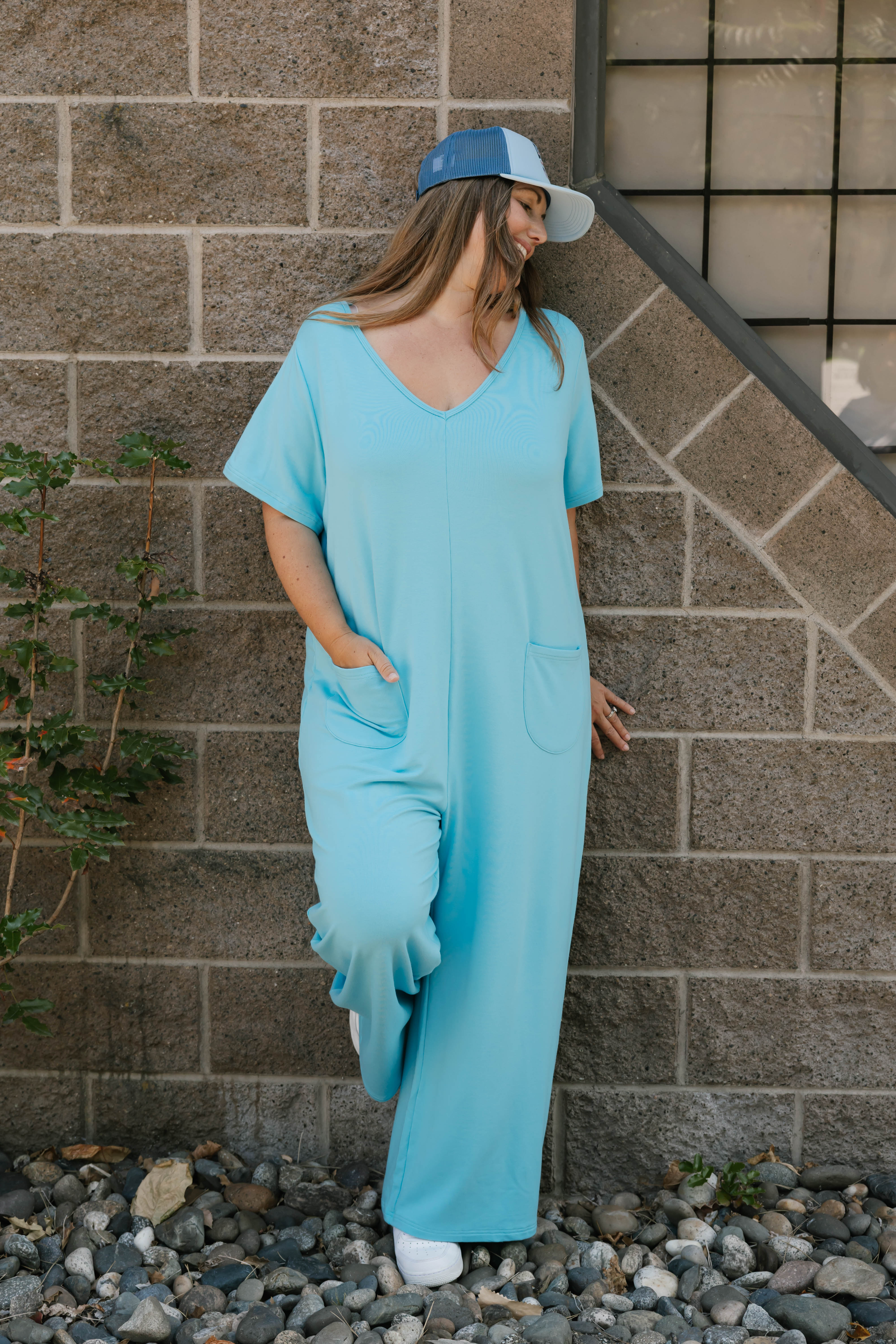 Terry Wide Leg Romper in Tropical Breeze