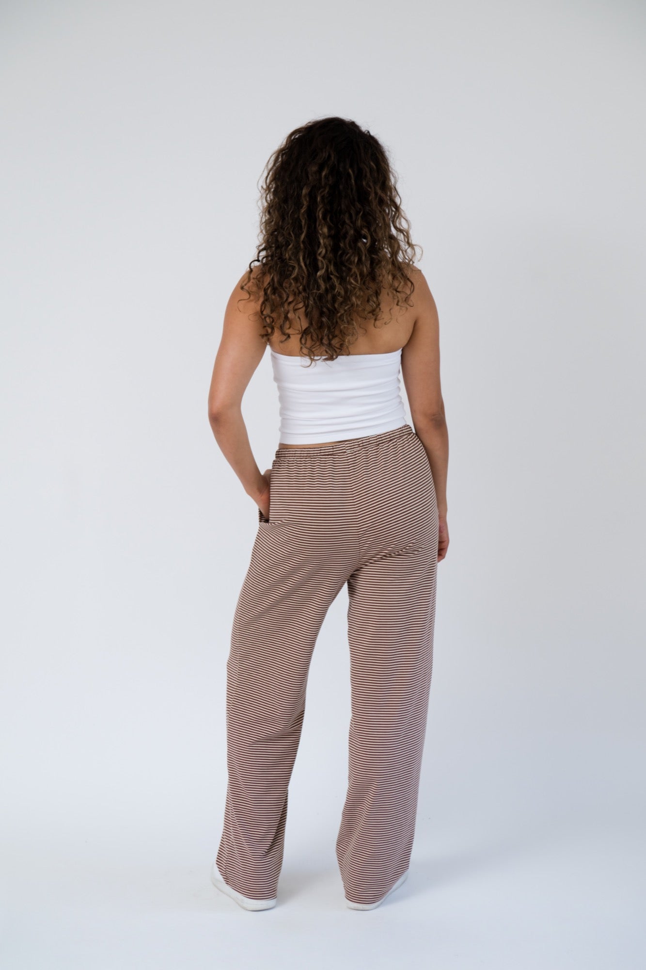 Thalia Lounge Pants in Tiramisu Stripe