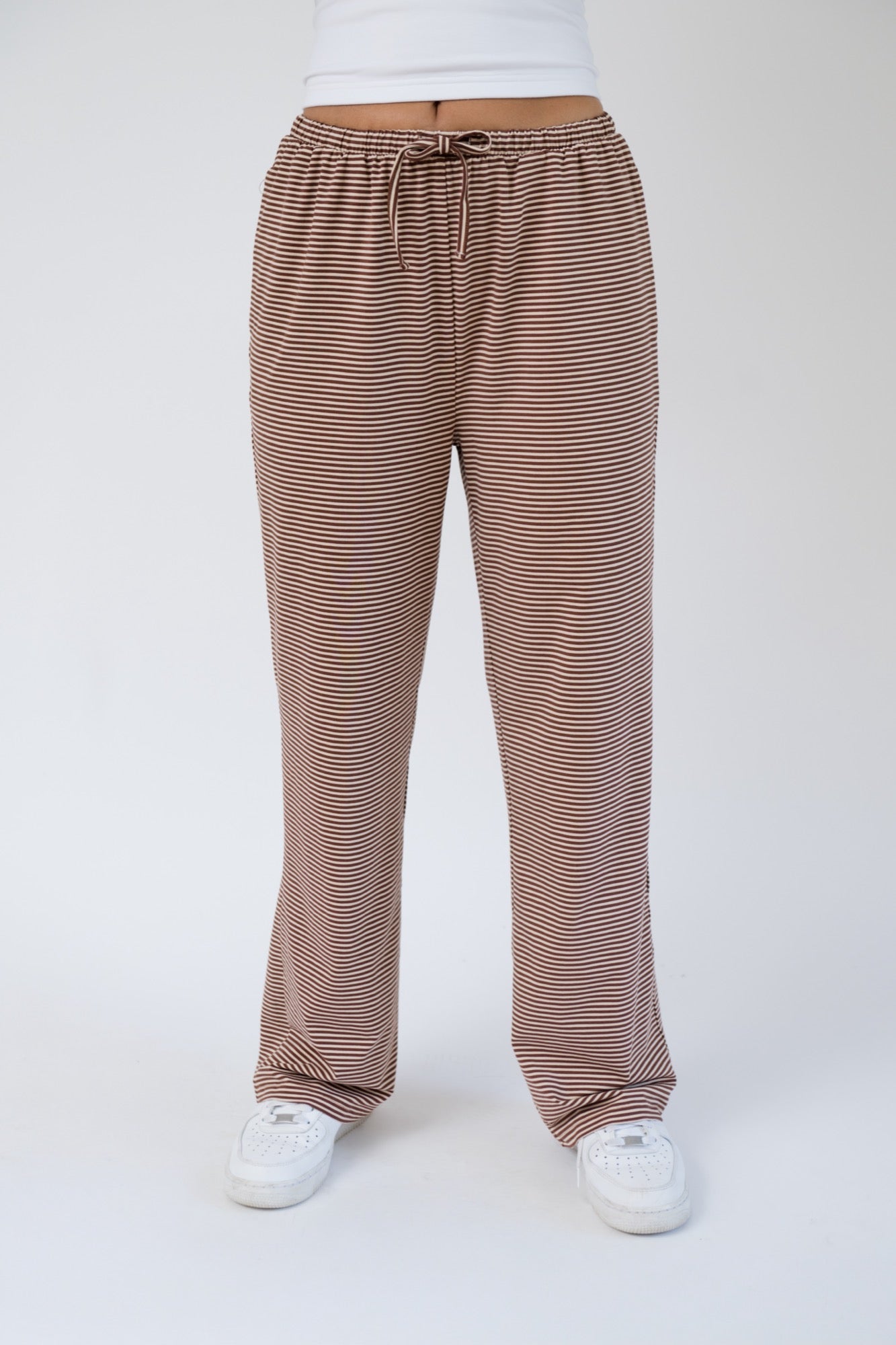 Thalia Lounge Pants in Tiramisu Stripe