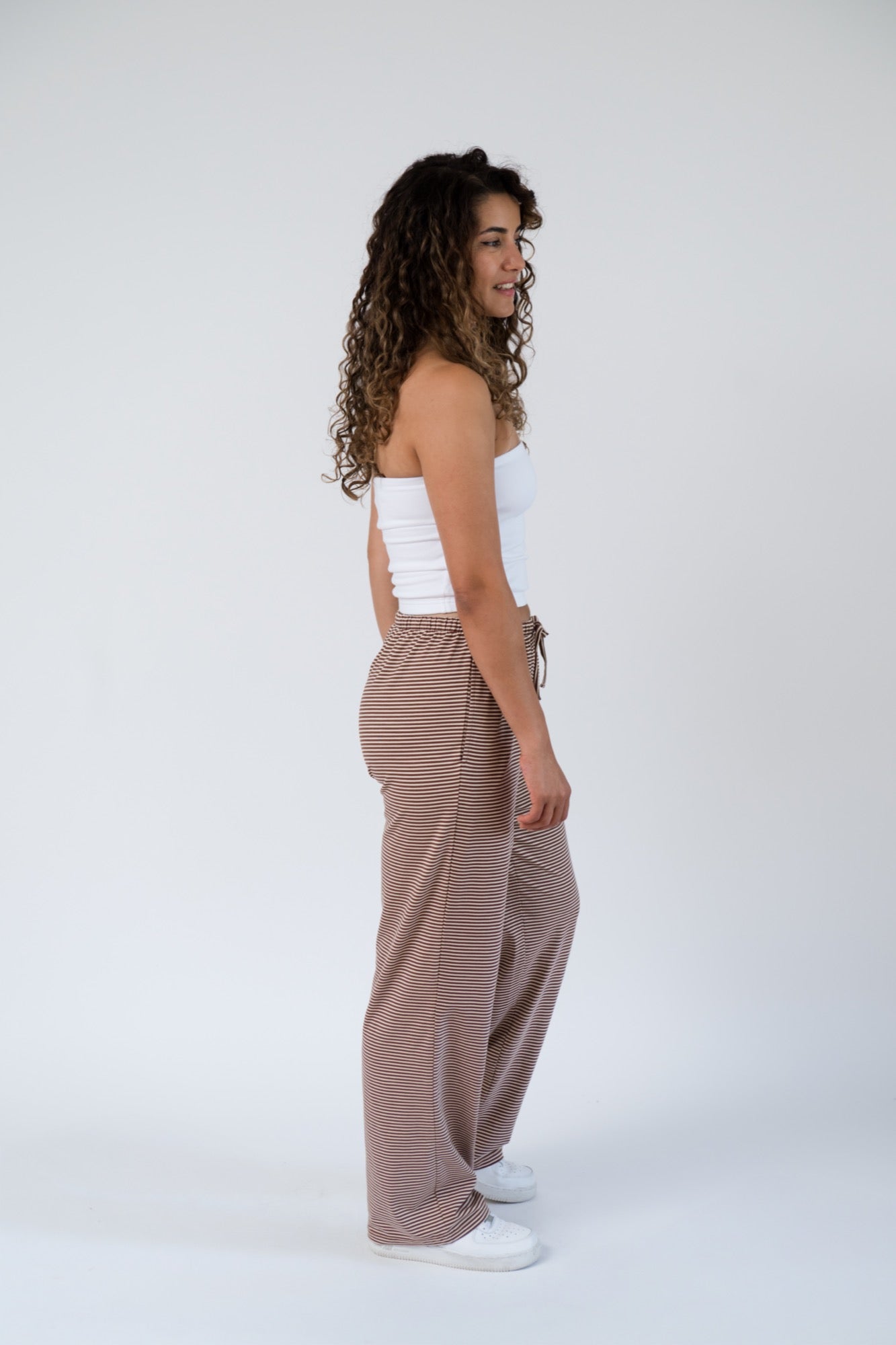 Thalia Lounge Pants in Tiramisu Stripe