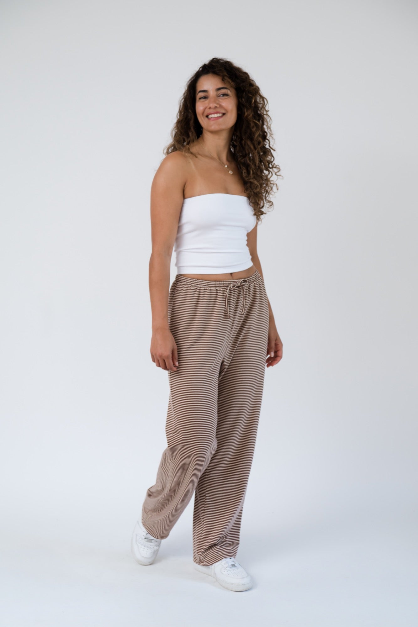 Thalia Lounge Pants in Tiramisu Stripe