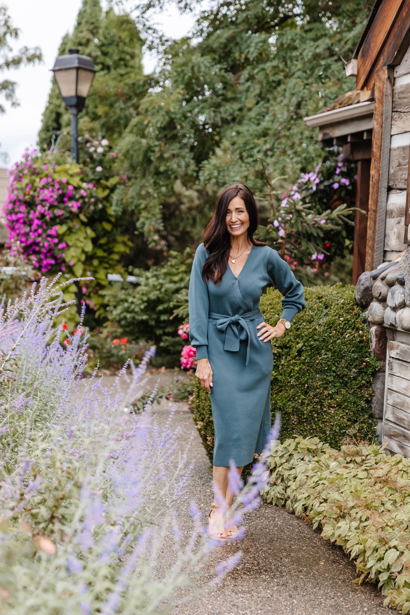 Tori Knit Dress in French Teal