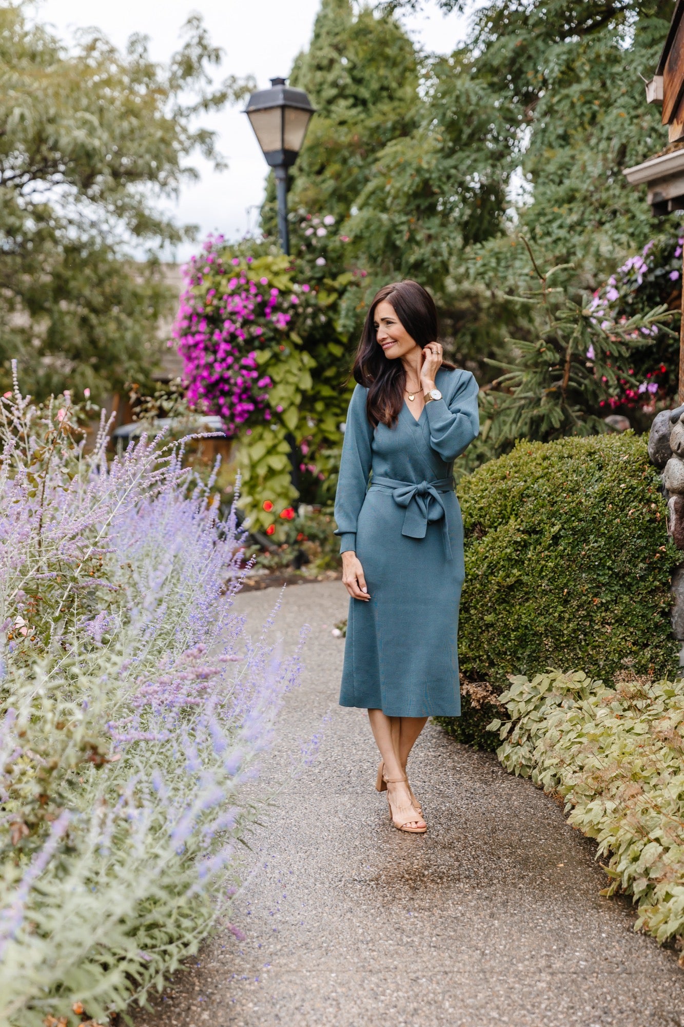 Tori Knit Dress in French Teal