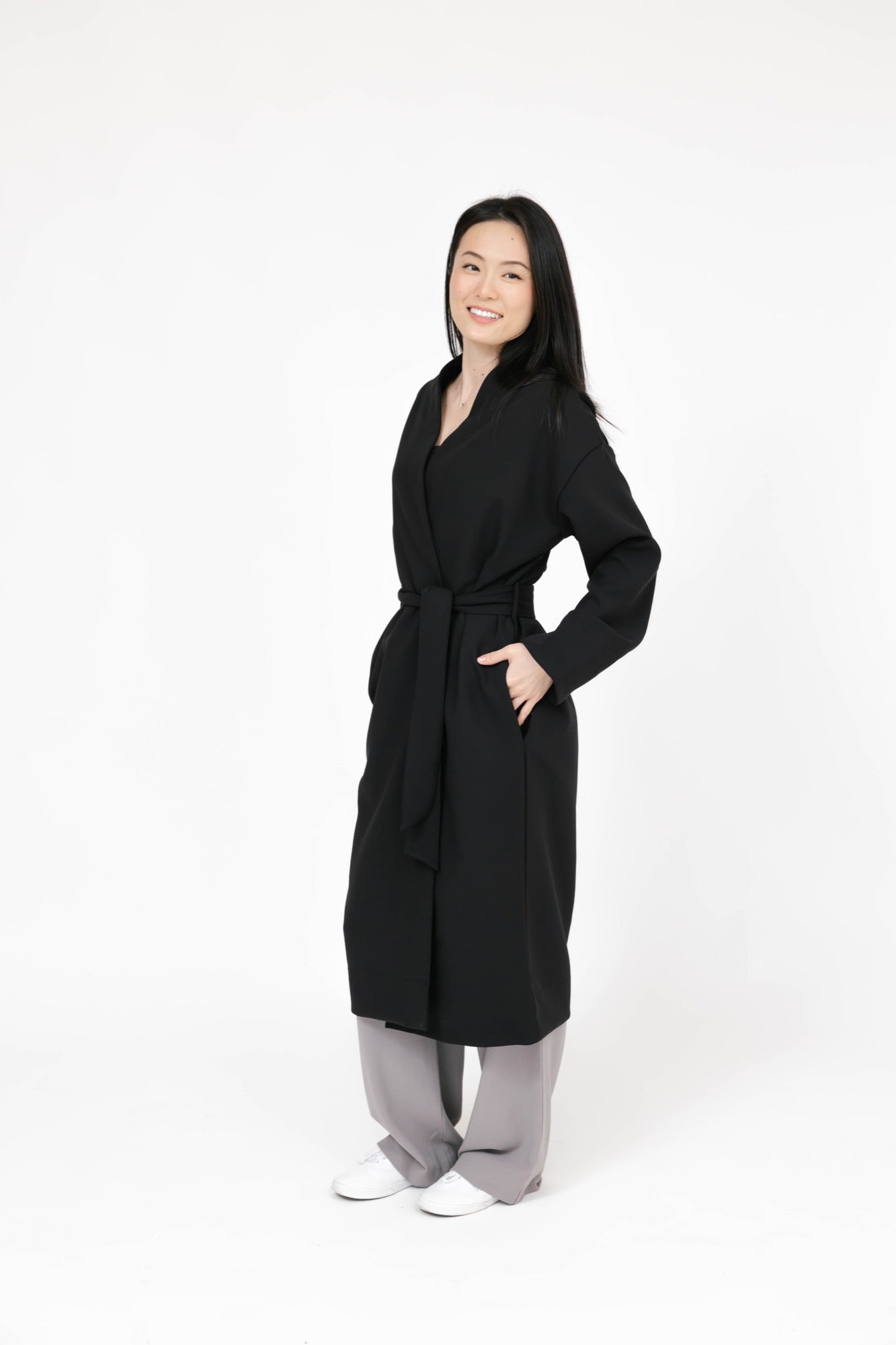 Teresa Trench in Midnight Black