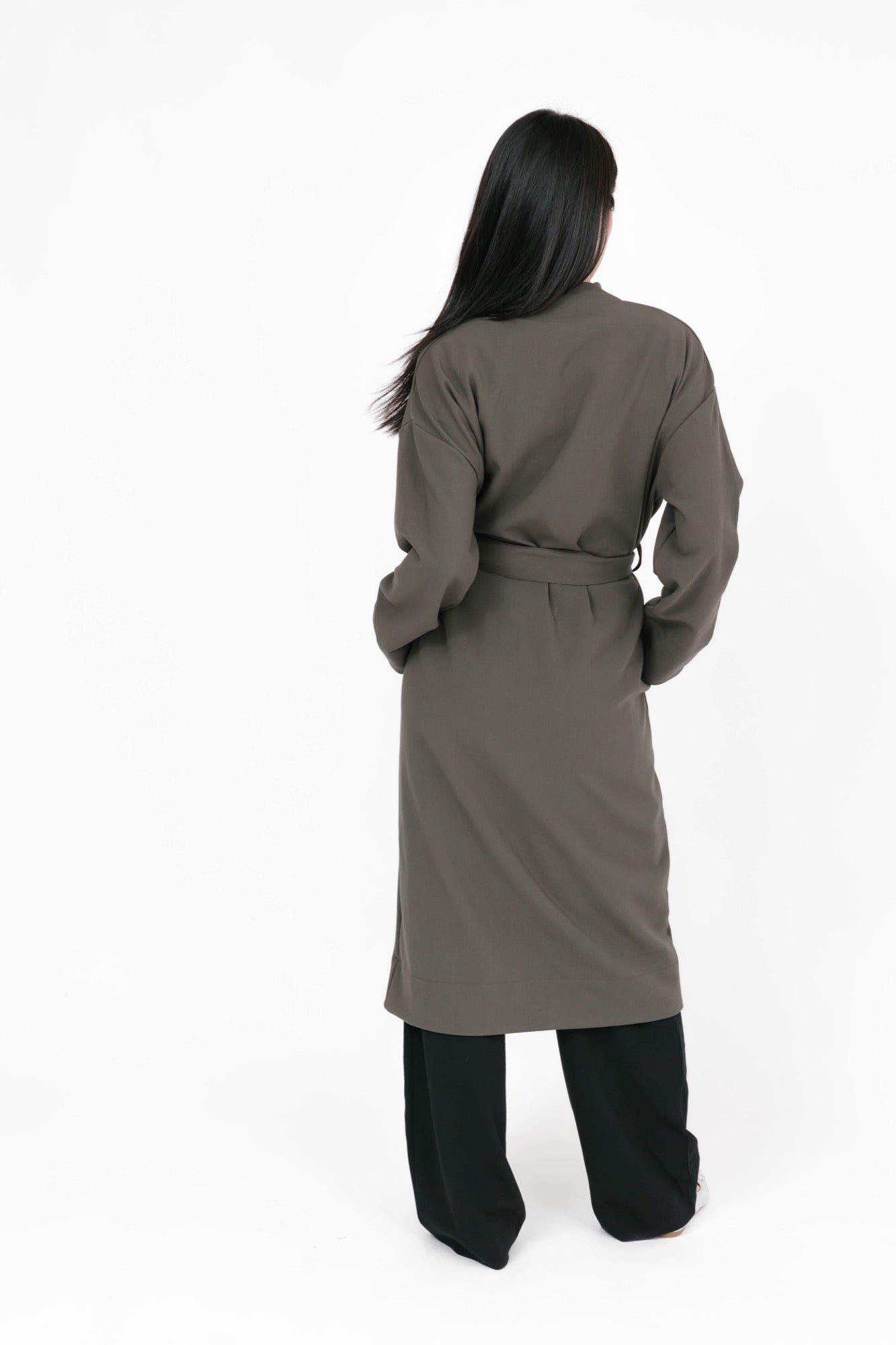 Teresa Trench in Olive Green