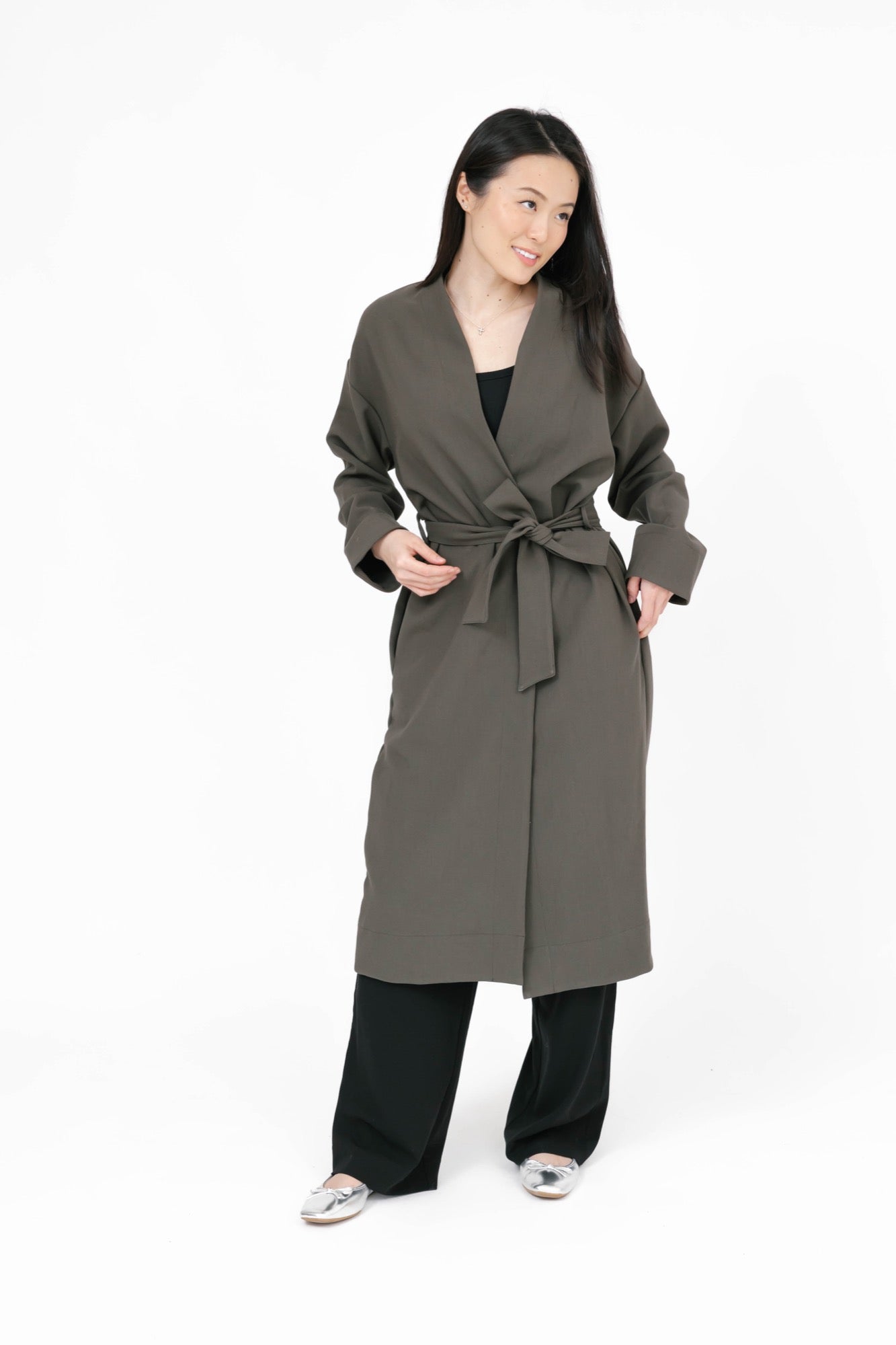 Teresa Trench in Olive Green