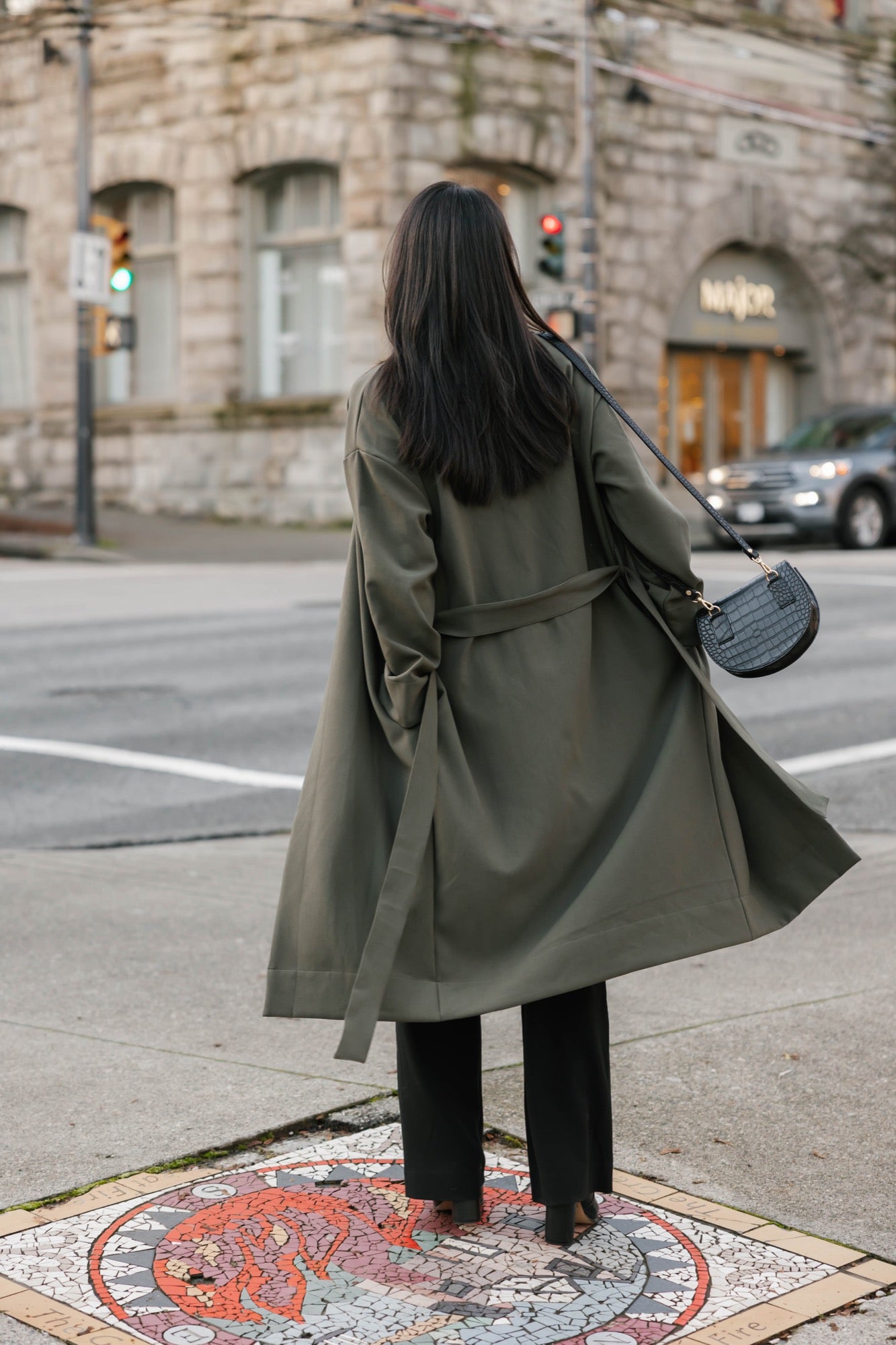 Teresa Trench in Olive Green