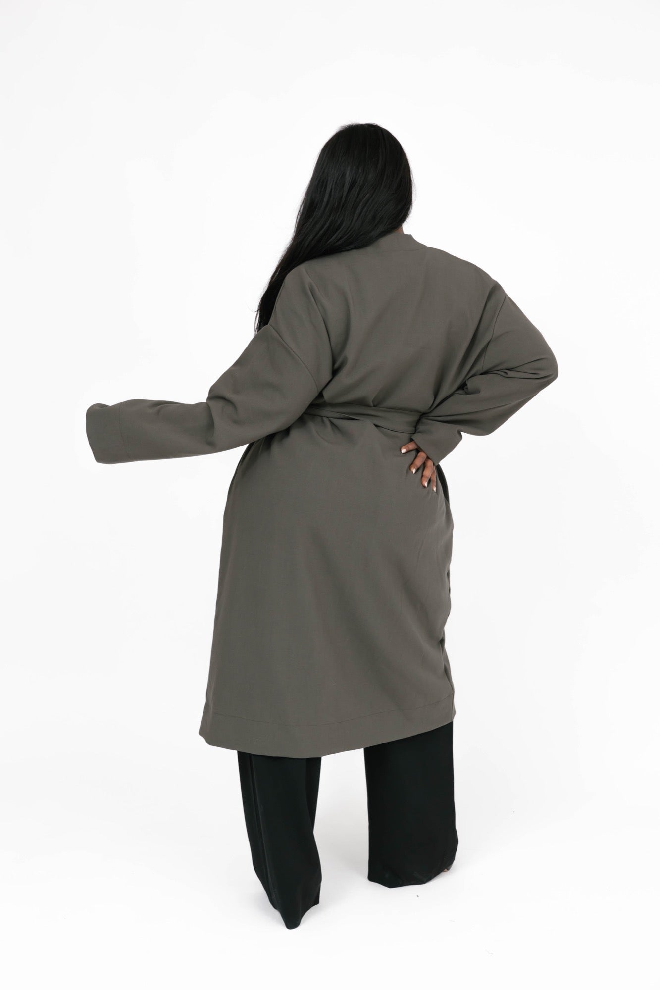 Teresa Trench in Olive Green