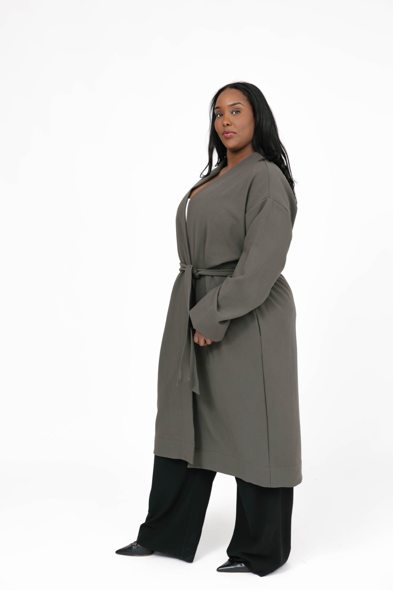 Teresa Trench in Olive Green