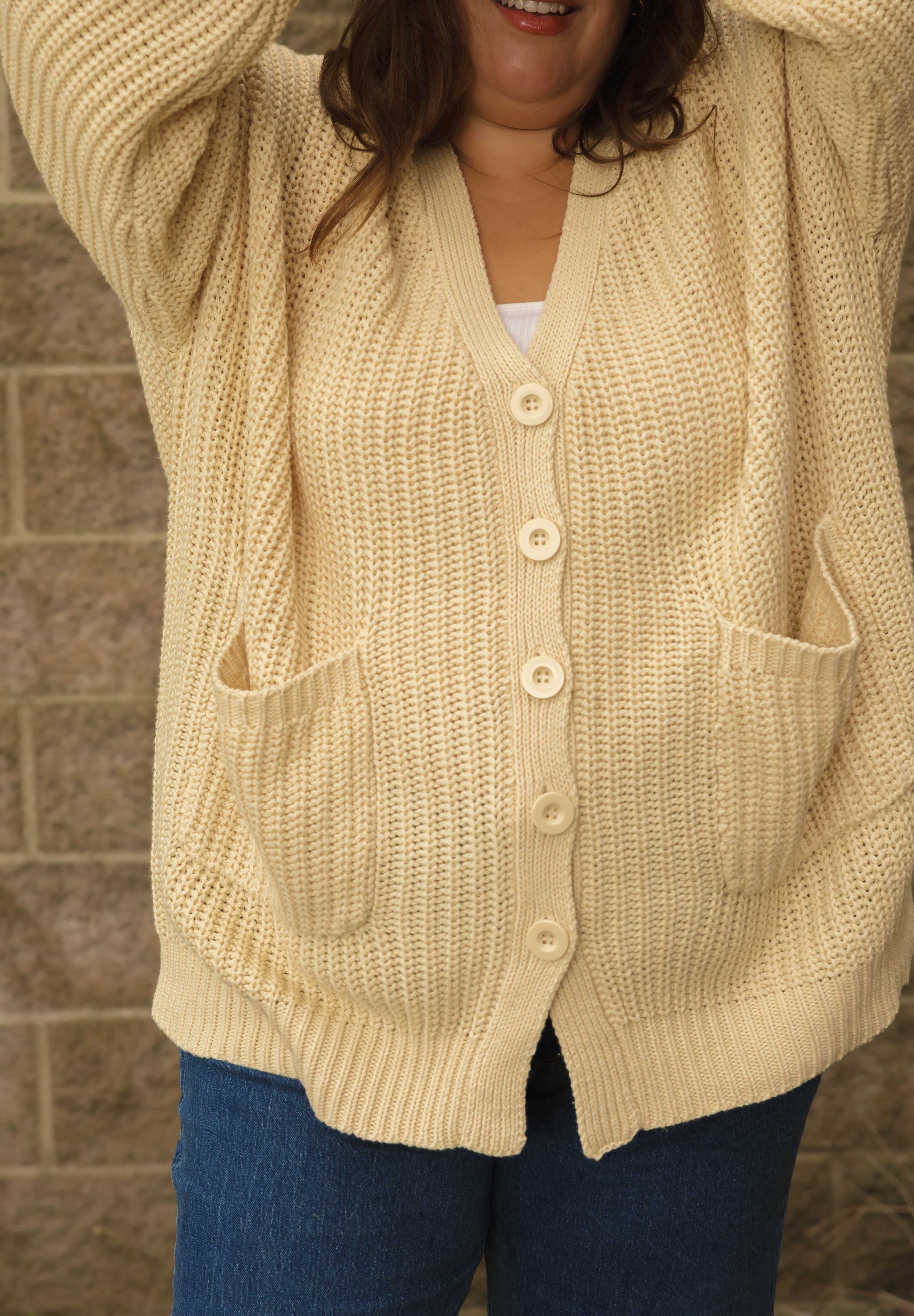 Waverly Cardigan in Oat Beige