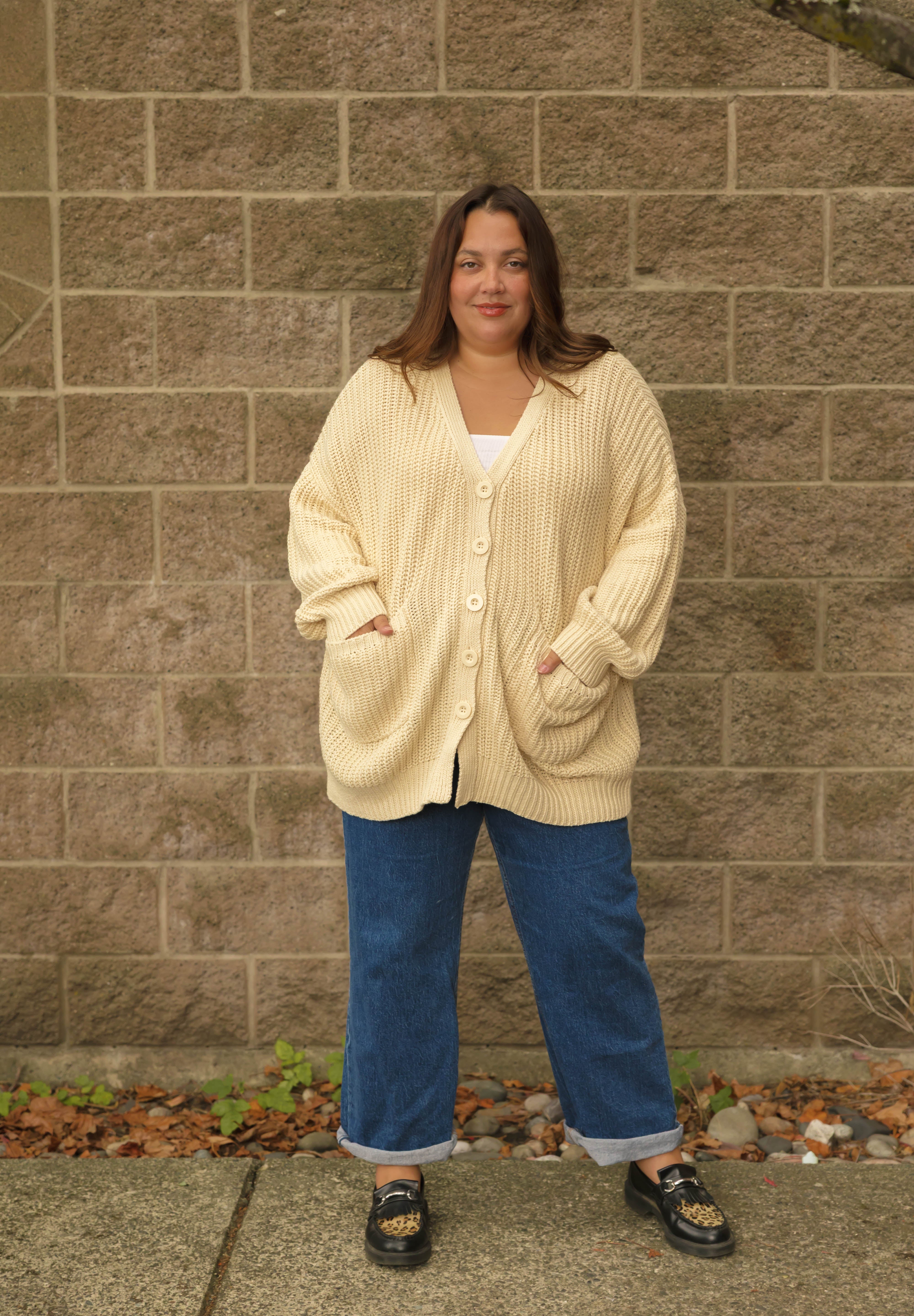 Waverly Cardigan in Oat Beige