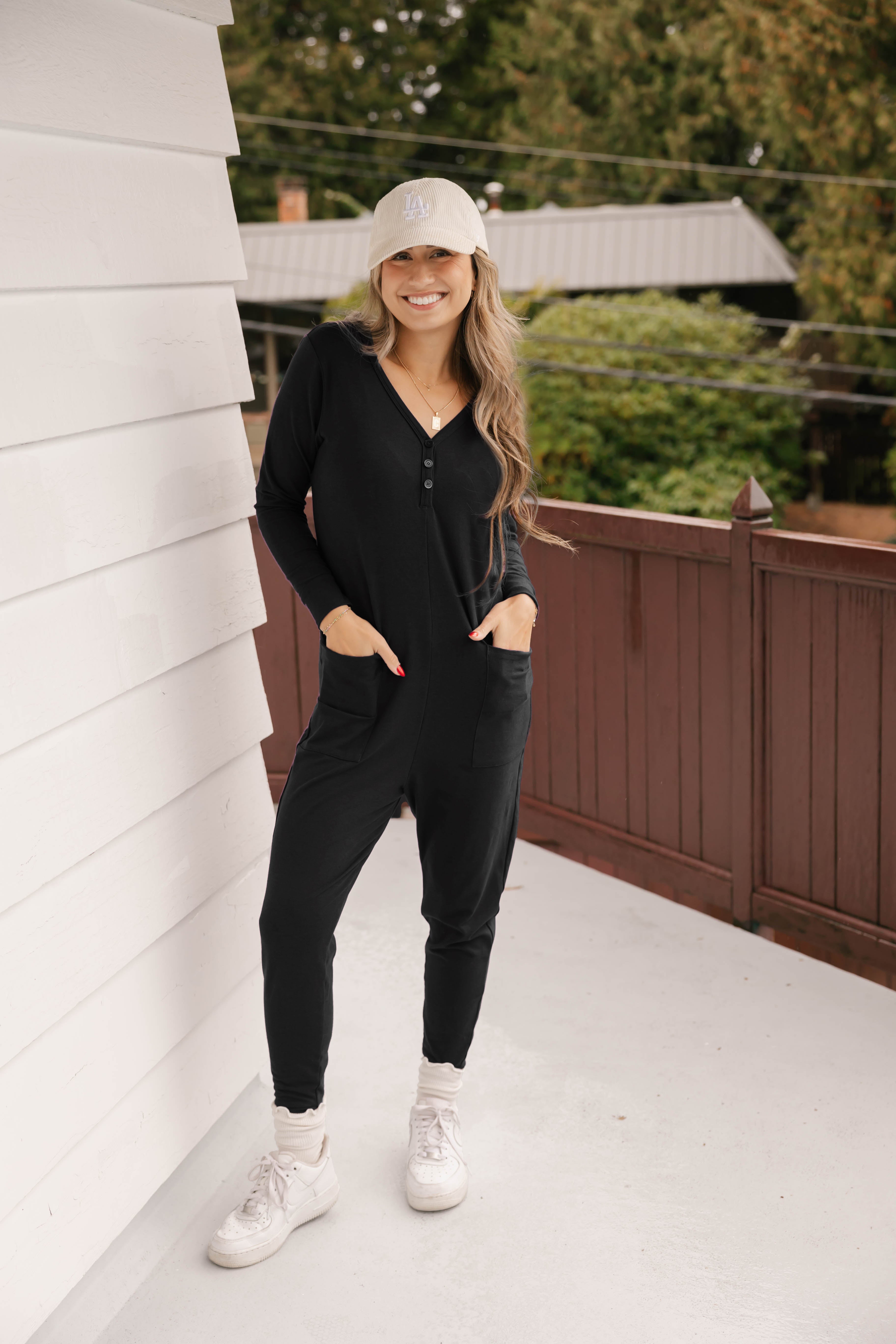 Wednesday Romper in Midnight Black