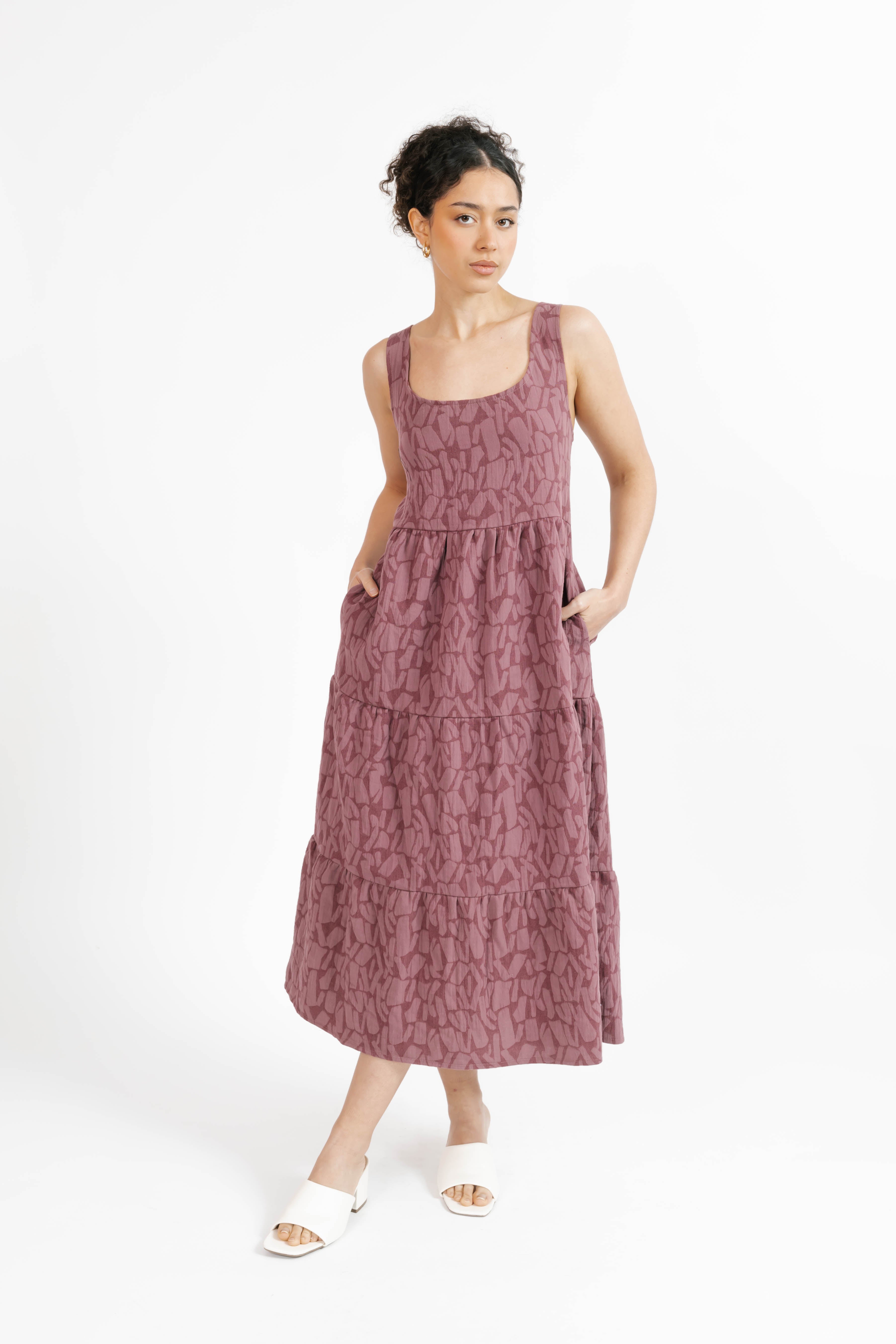 Wesley Dress in Mauve