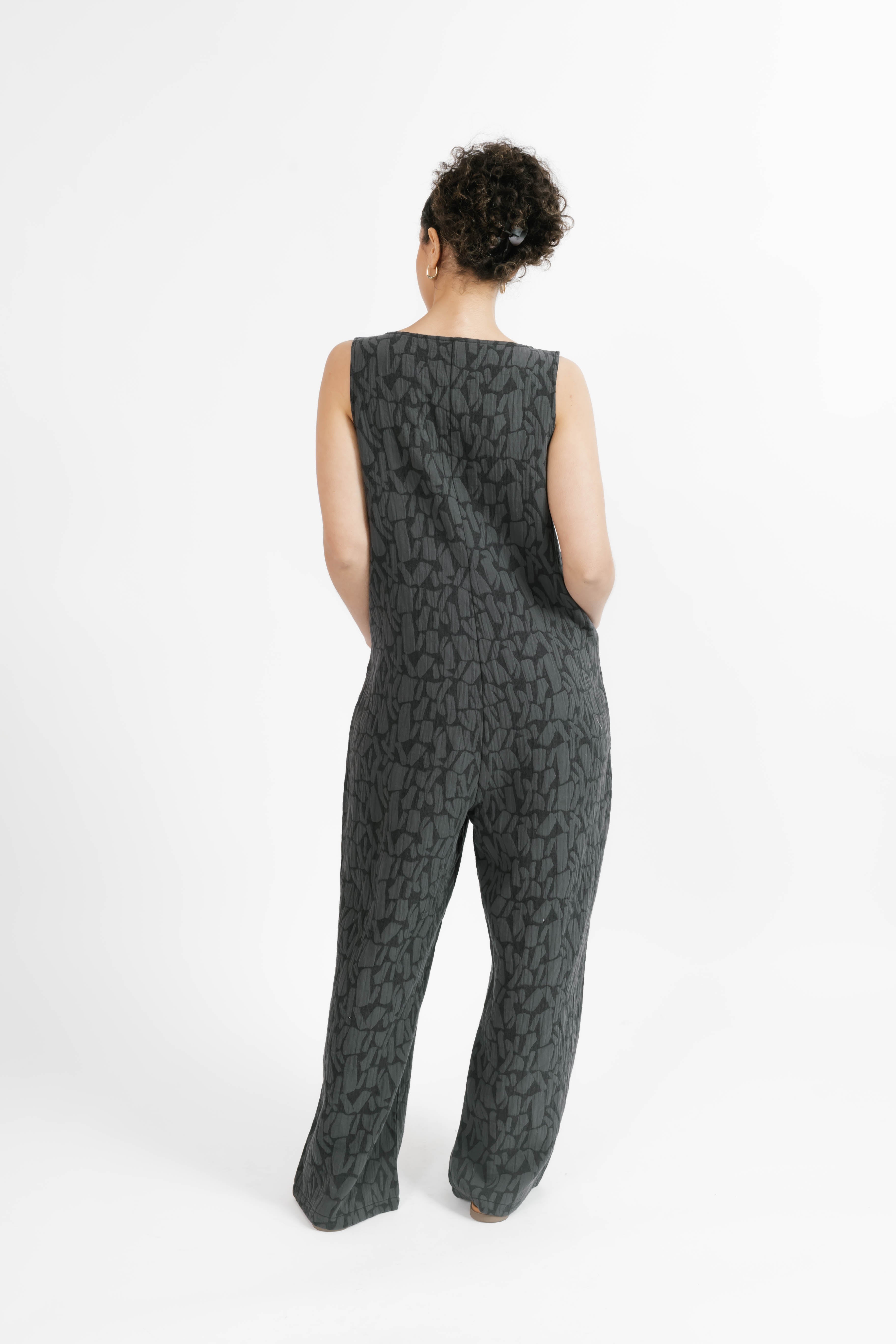 Wesley Romper in Stormy Gray