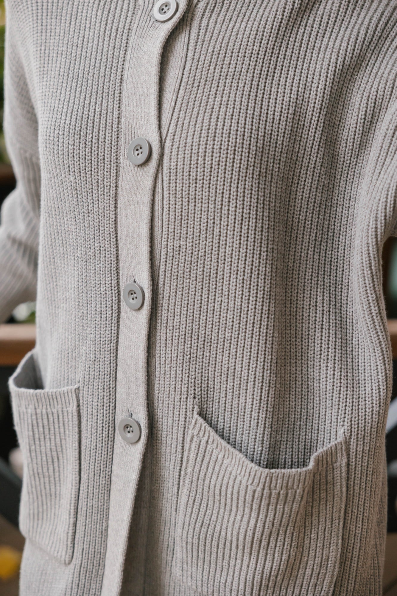 Whimsy Long Cardigan in Mid Heather Grey