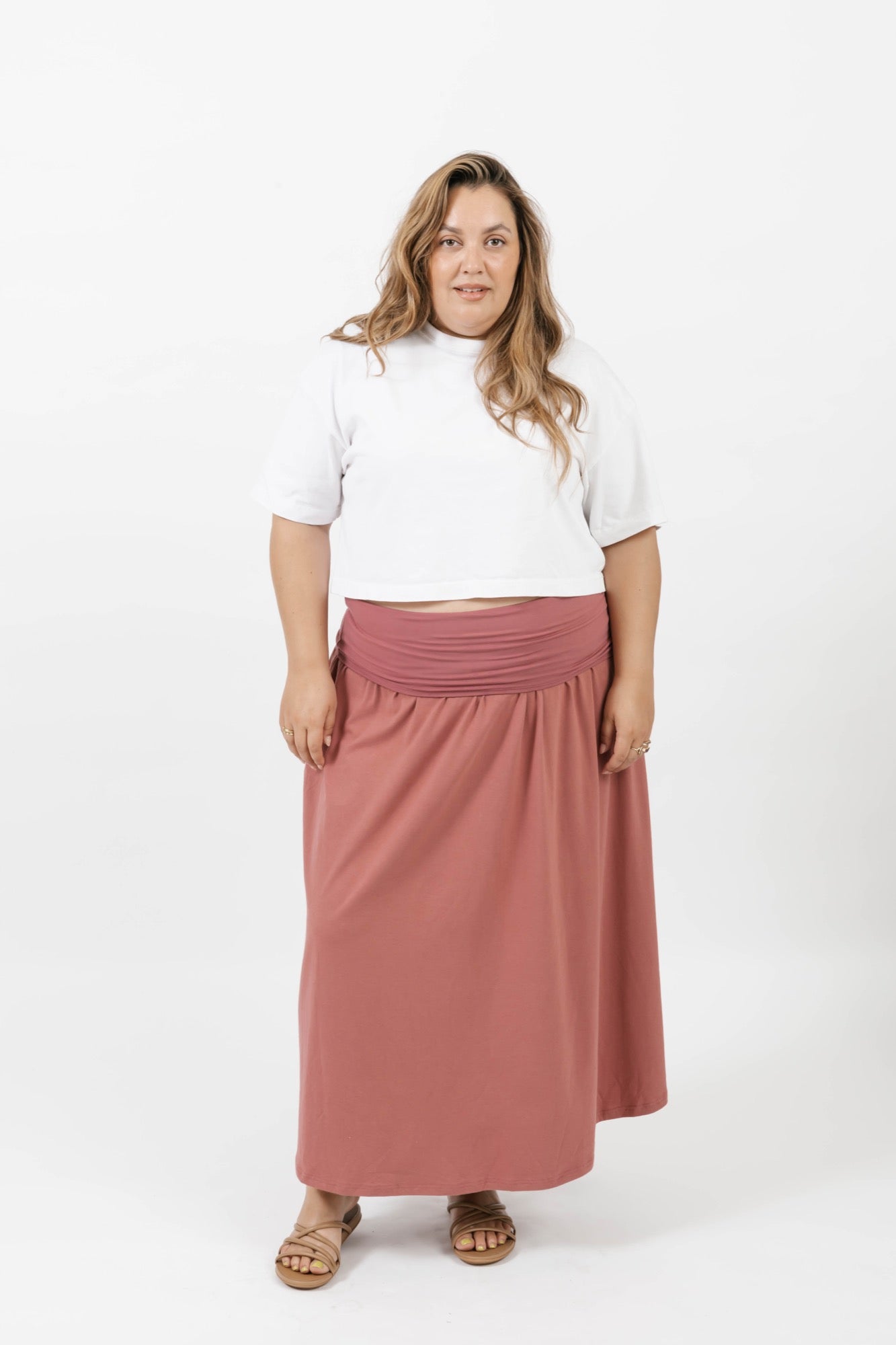 Ari 2-in-1 Dress + Skirt in Dusty Rose