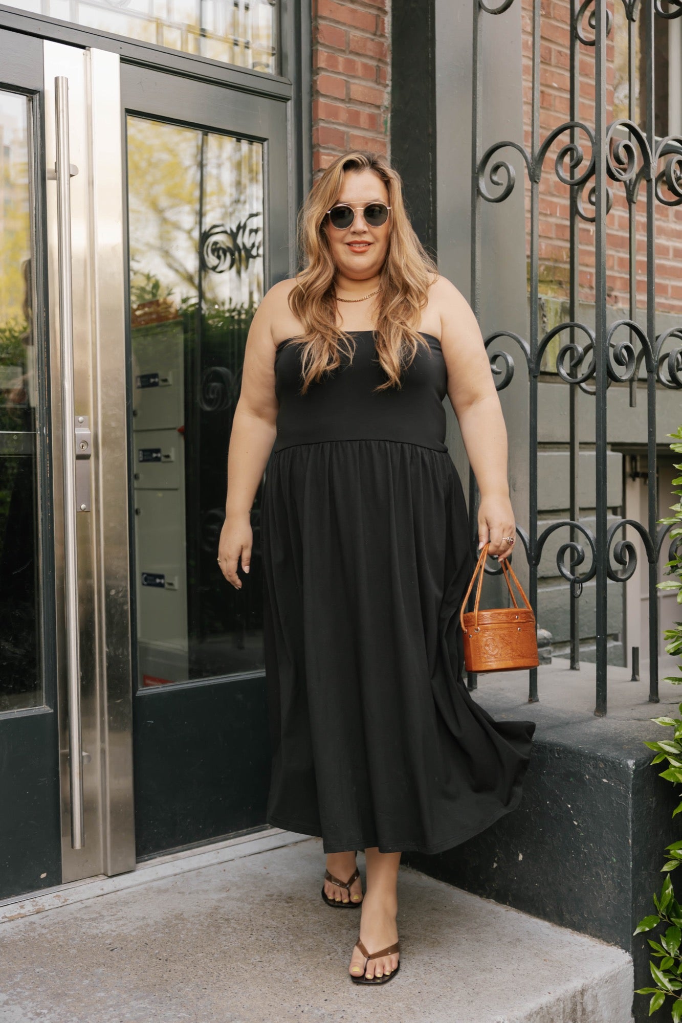 Ari 2-in-1 Dress + Skirt in Midnight Black