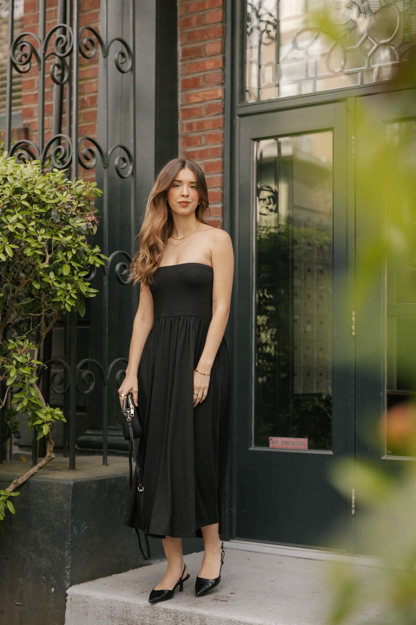 Ari 2-in-1 Dress + Skirt in Midnight Black