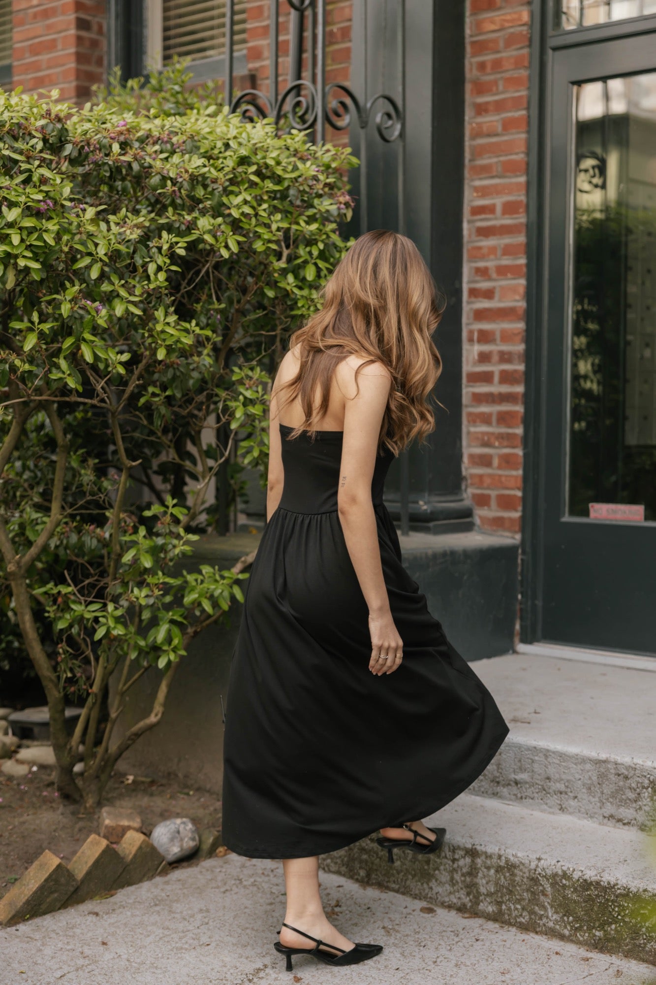 Ari 2-in-1 Dress + Skirt in Midnight Black