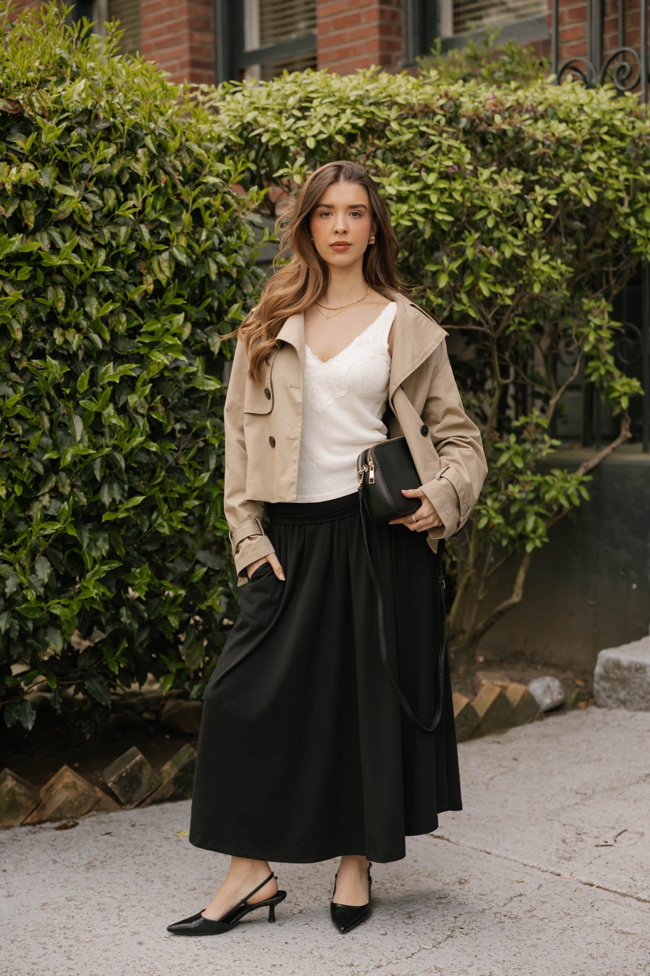 Ari 2-in-1 Dress + Skirt in Midnight Black