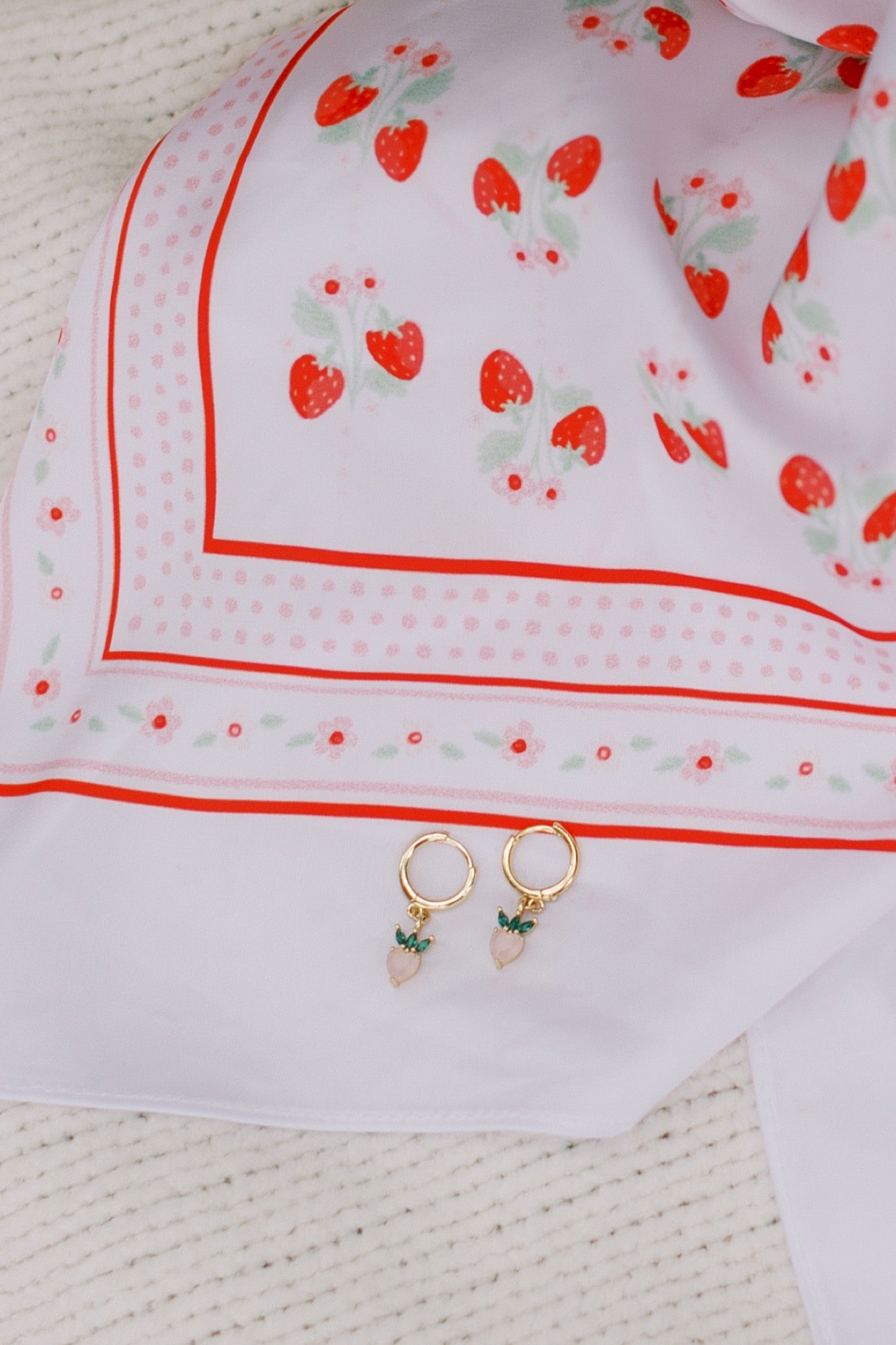 Fallon Strawberry Hoop Earrings