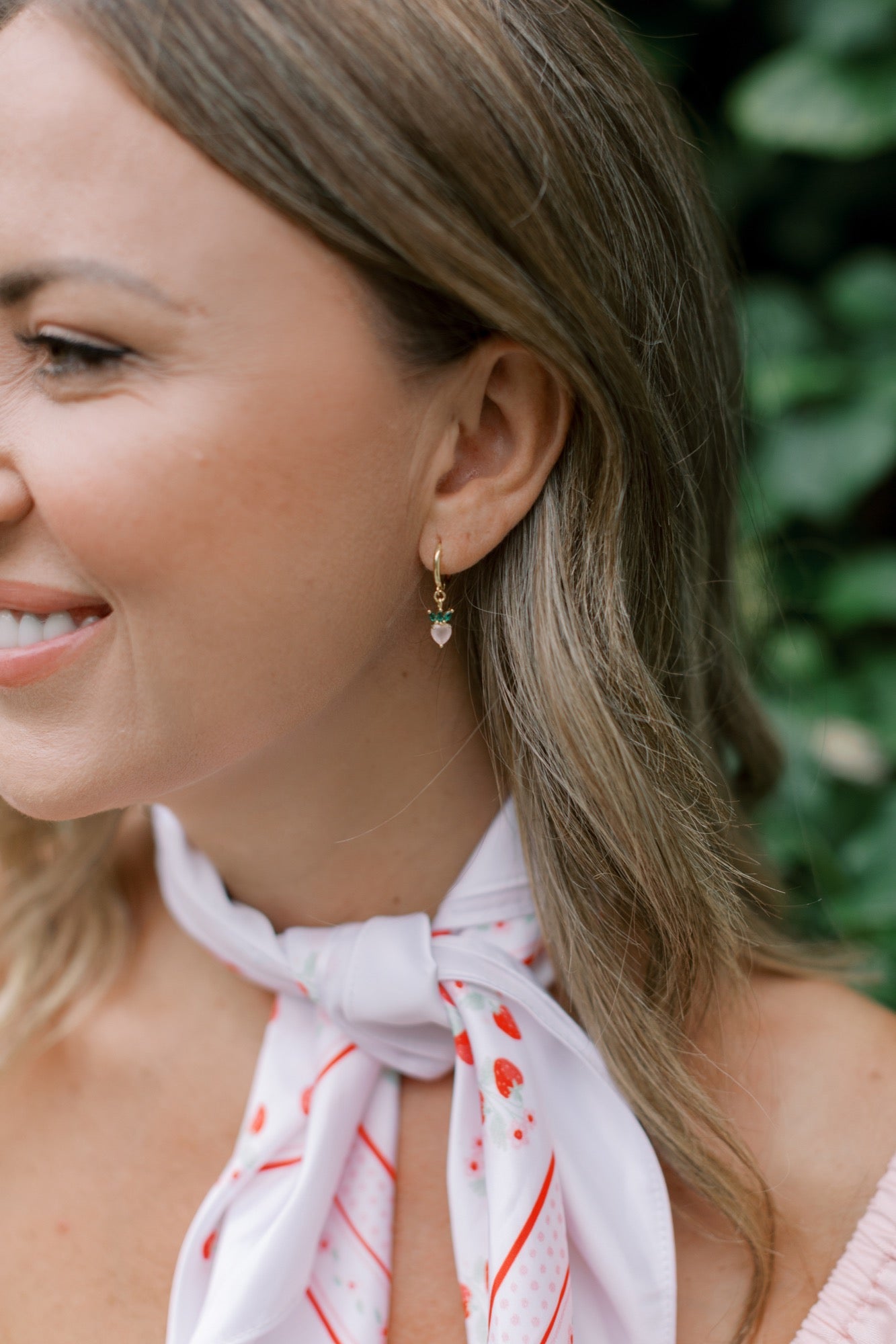 Fallon Strawberry Hoop Earrings