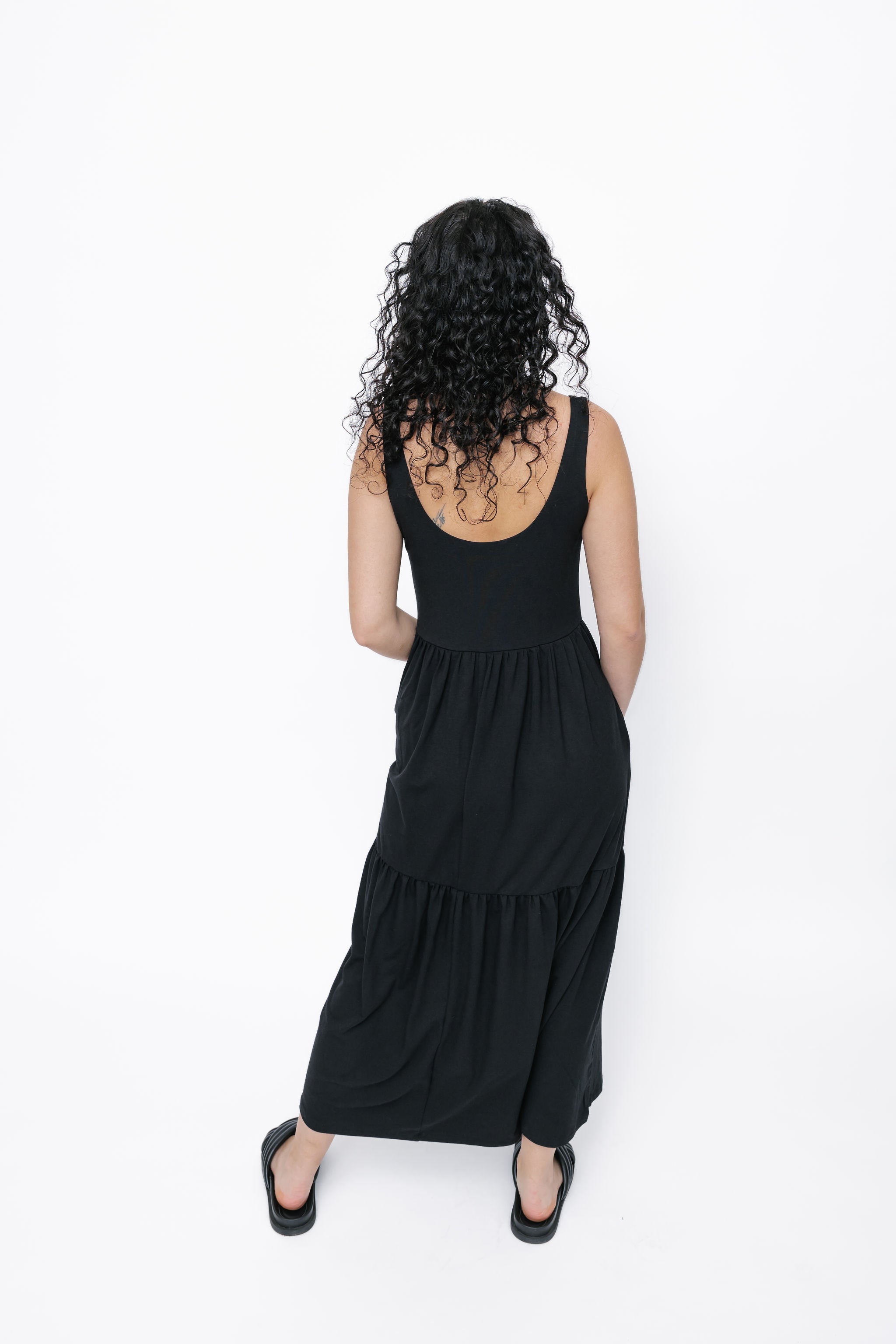 Lake Maxi Dress in Midnight Black