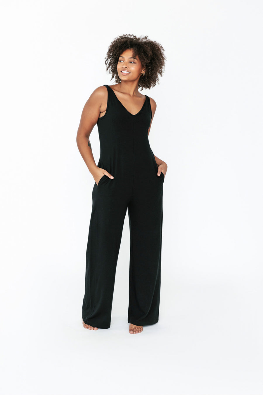 Smash + Tess | The Tuesday Wide Leg Romper || In Midnight Black